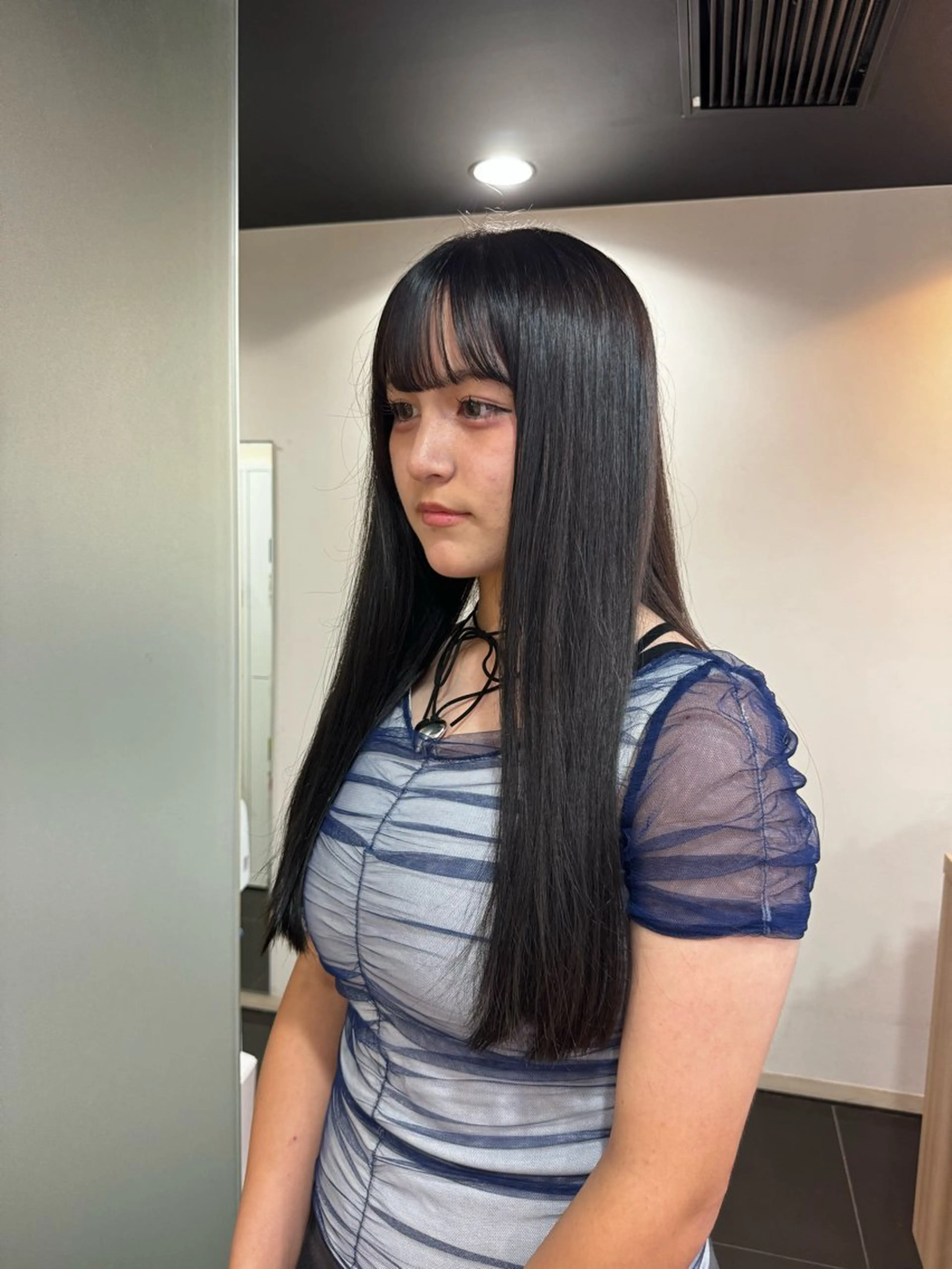 ロング カラー ベージュカラー 黒髪 透明感カラー ダブルカラーベージュ カラー/tuburaのヘアスタイル