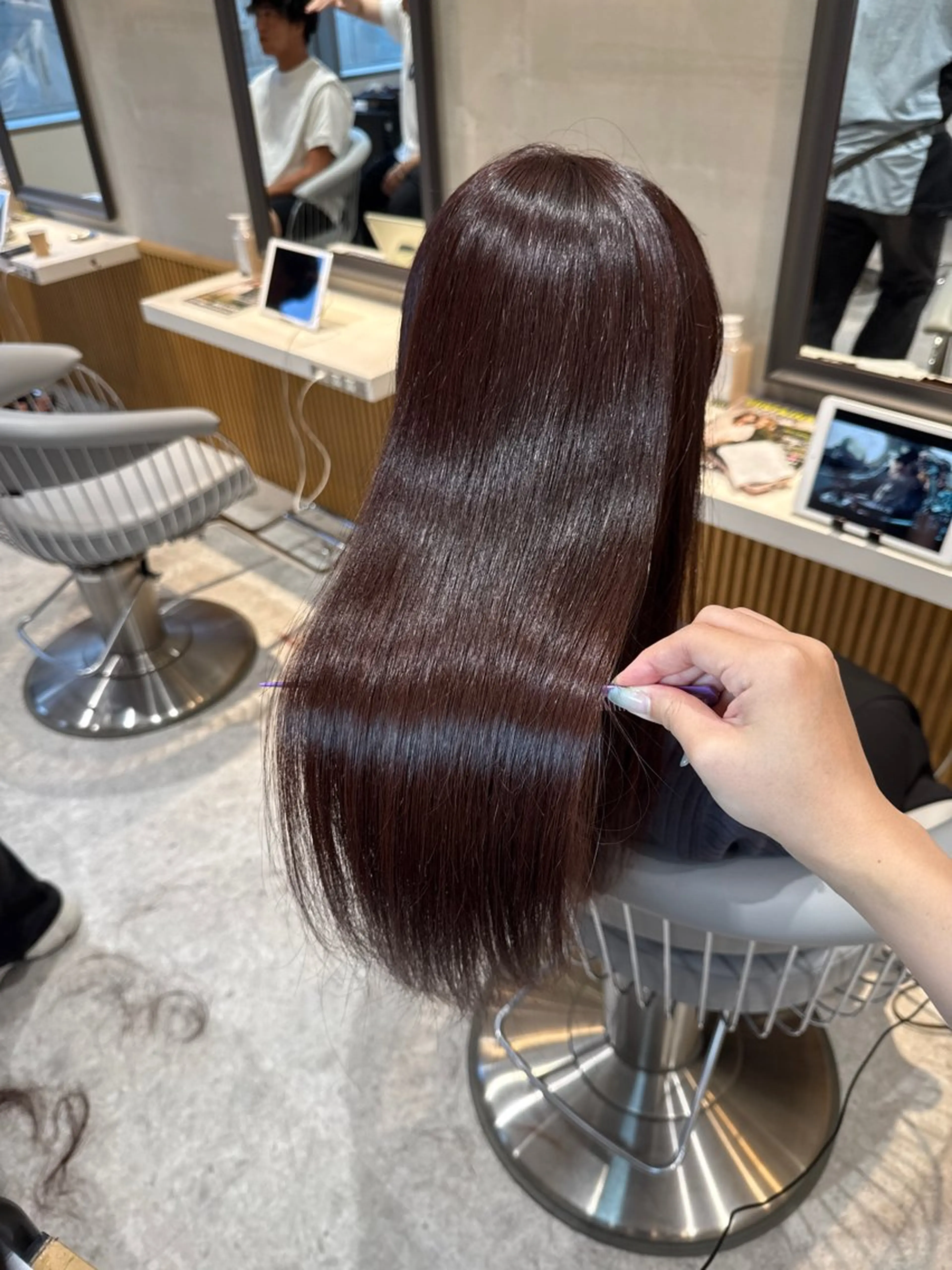 セミロング カラー はるか/ヘアアレンジ カチモリ・ゆるふわのヘアスタイル