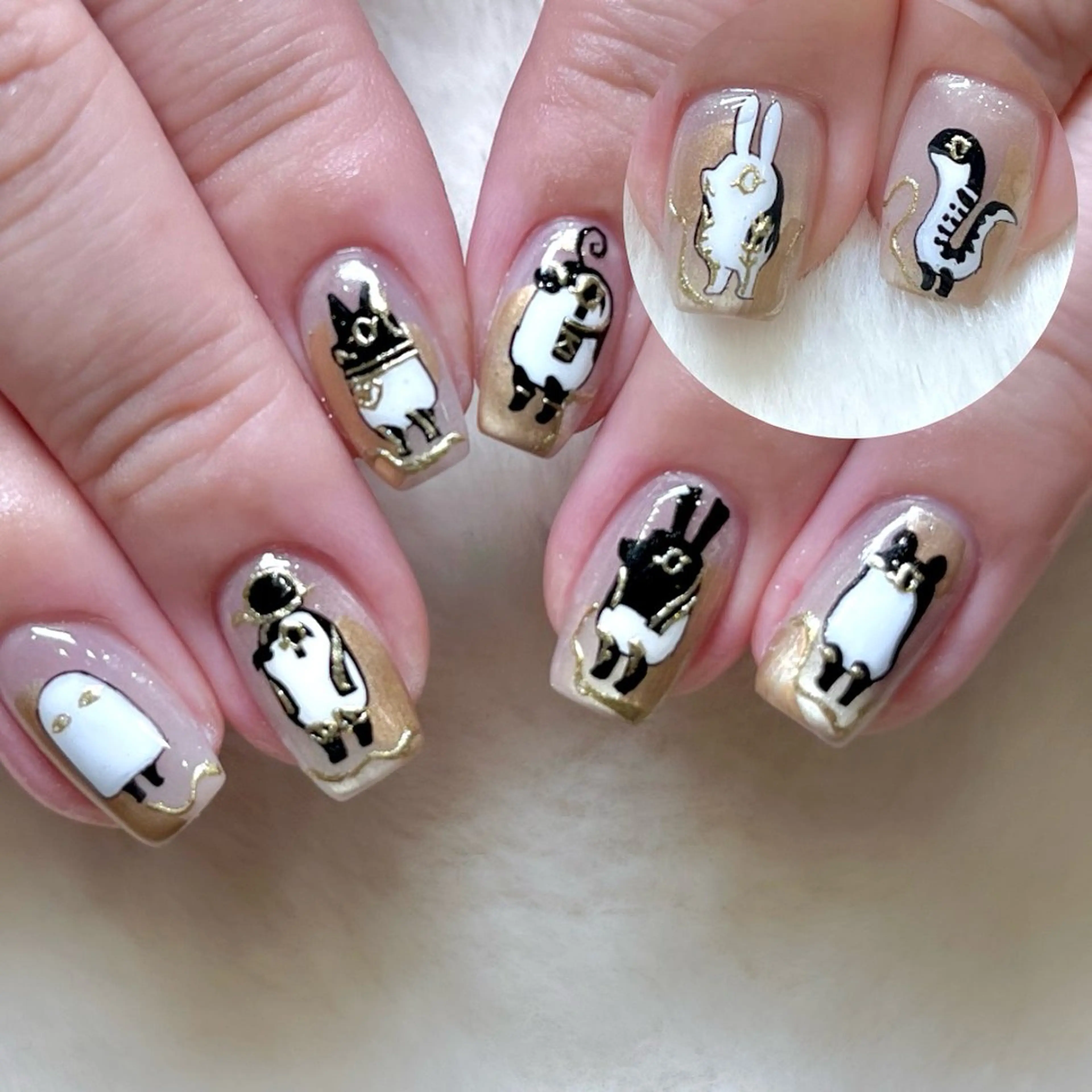 ネイル ゴールド ハンドネイル METORO NAILのネイルデザイン