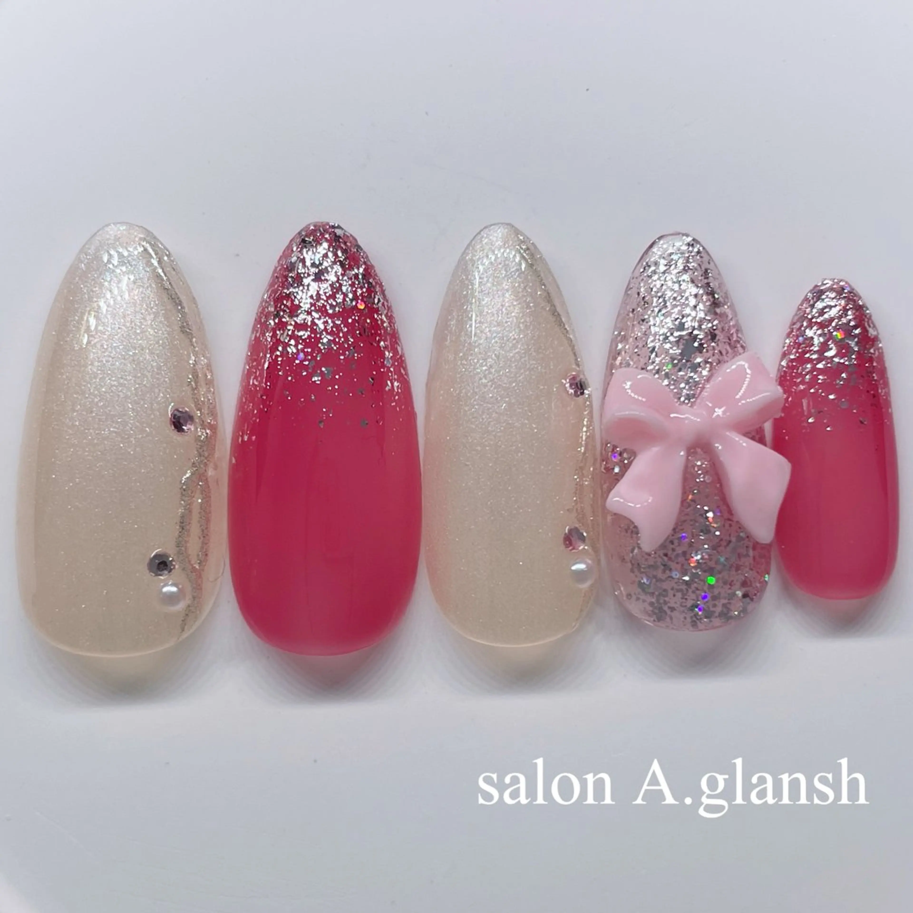 ネイル ハンドネイル salon A.glansh所属・肌質改善salon♪ 効果がわかる♪南森町のネイルデザイン