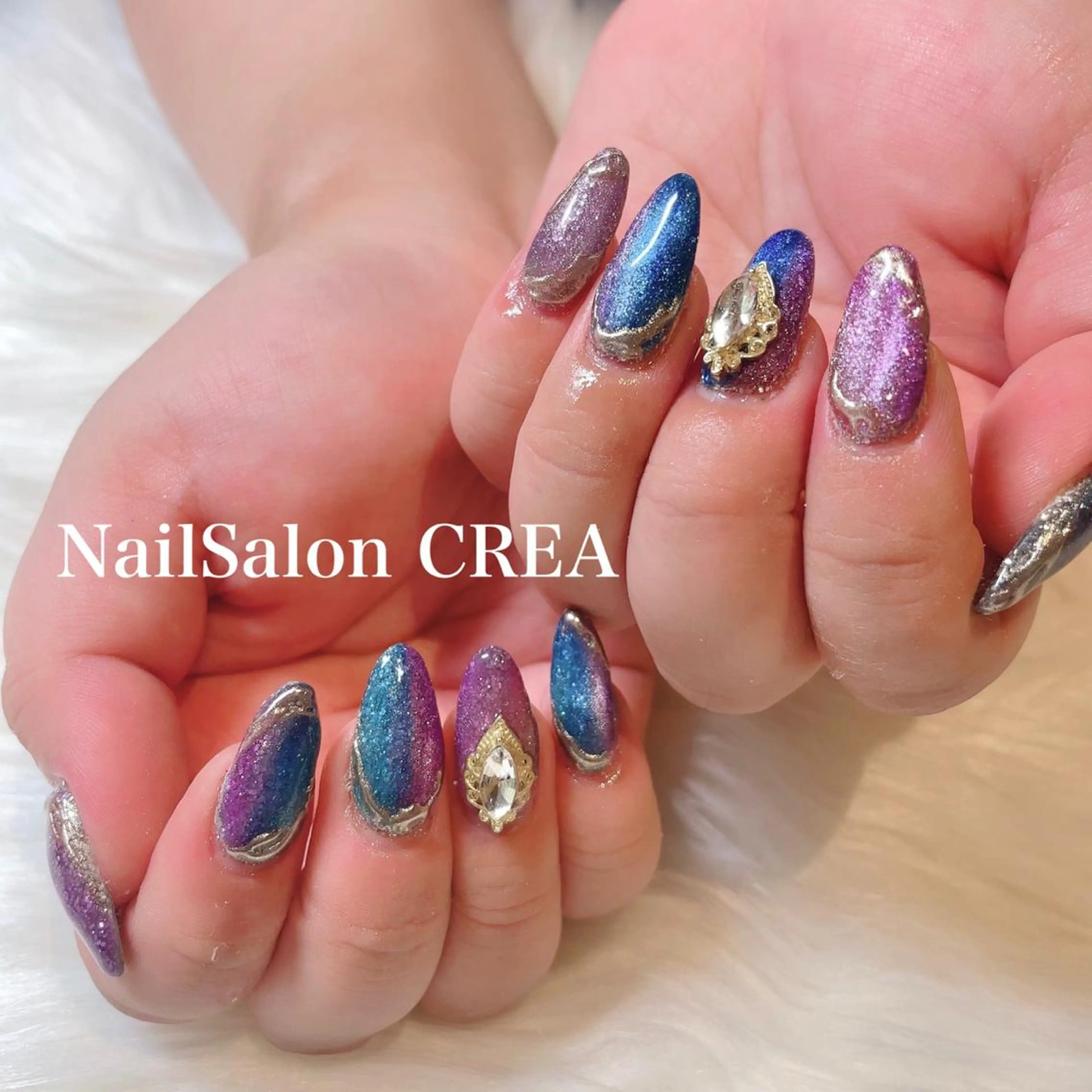 ネイル マグネットネイル ハンドネイル NailSalon CREAのネイルデザイン