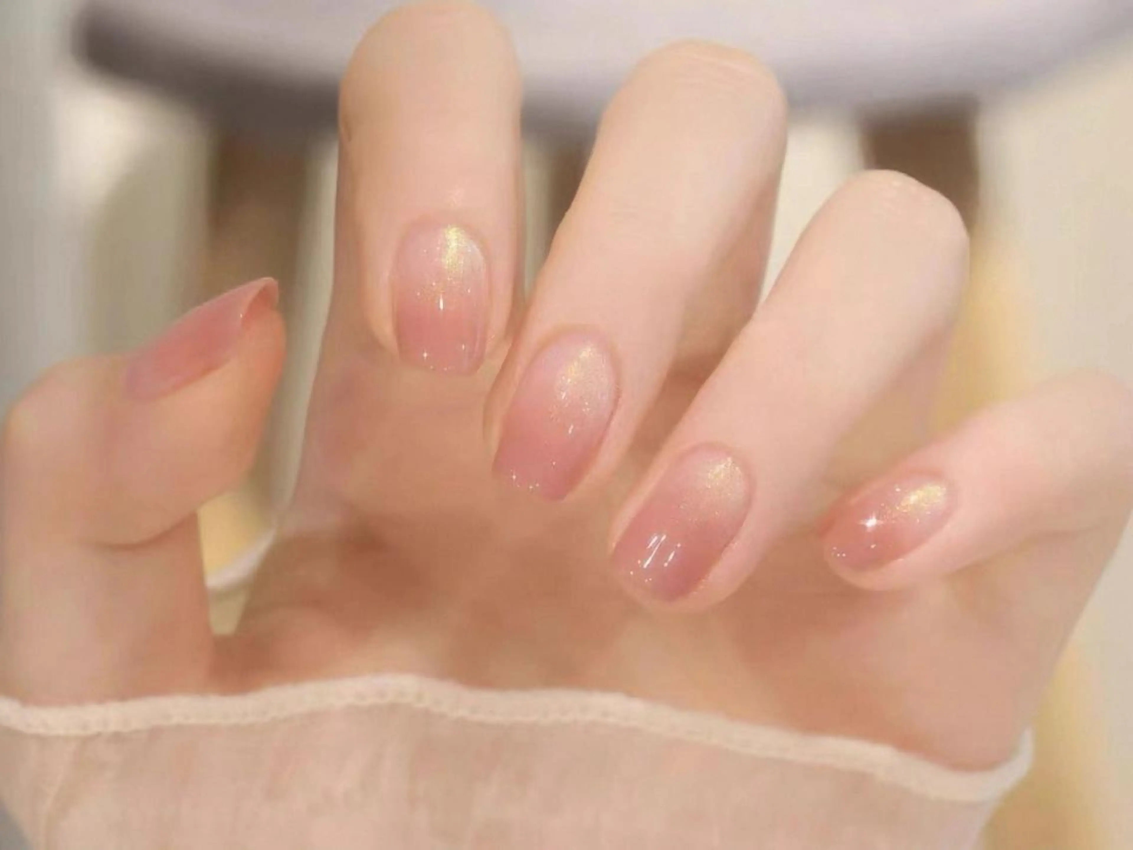 ネイル ジェルネイル グラデーション マグネットネイル オフィスネイル ピンク ハンドネイル 🎀Sense Nail渋谷店🎀のネイルデザイン