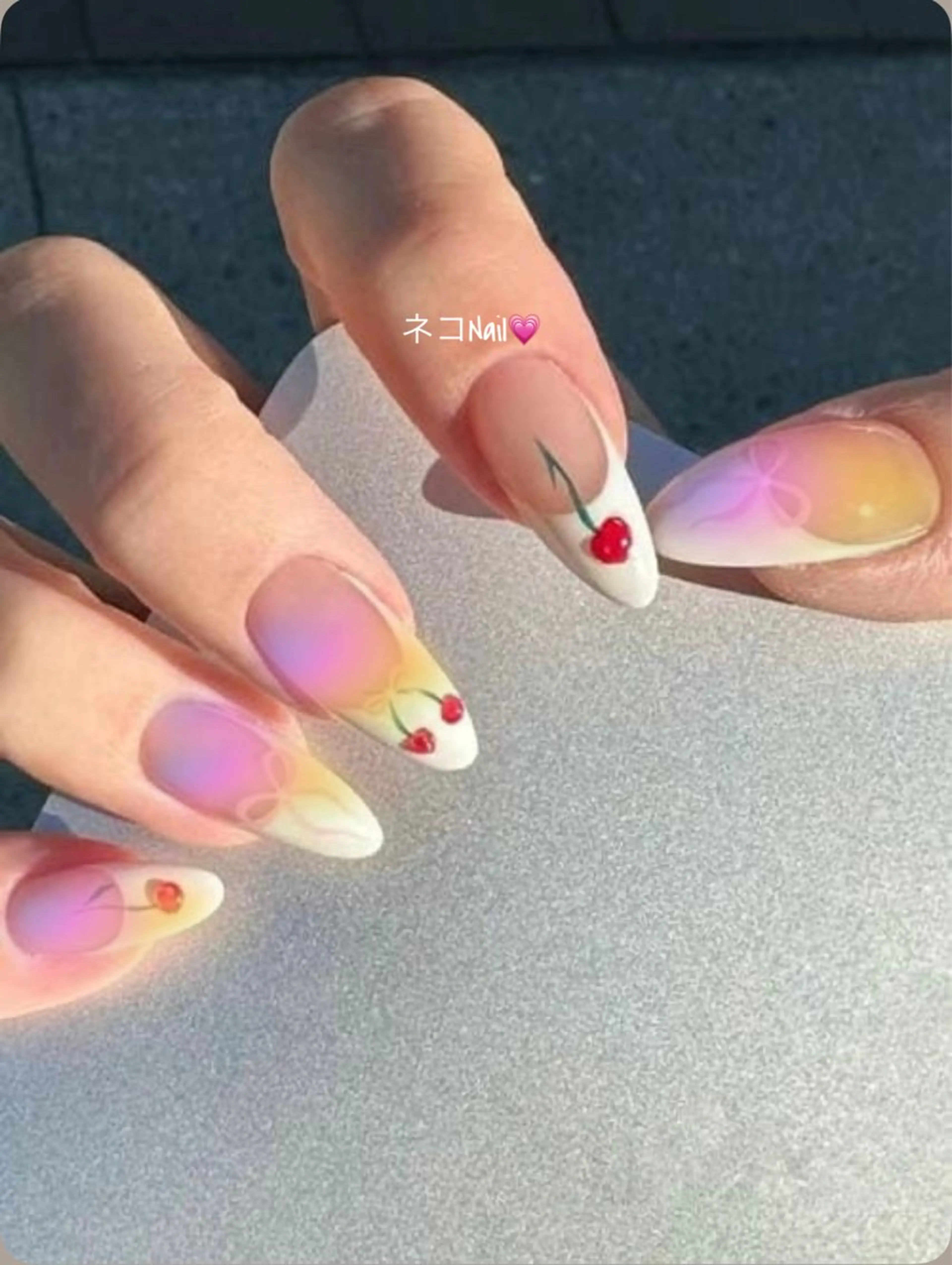 ネイル ジェルネイル ワンカラーネイル シンプルネイル ハンドネイル ネコ Nailのネイルデザイン