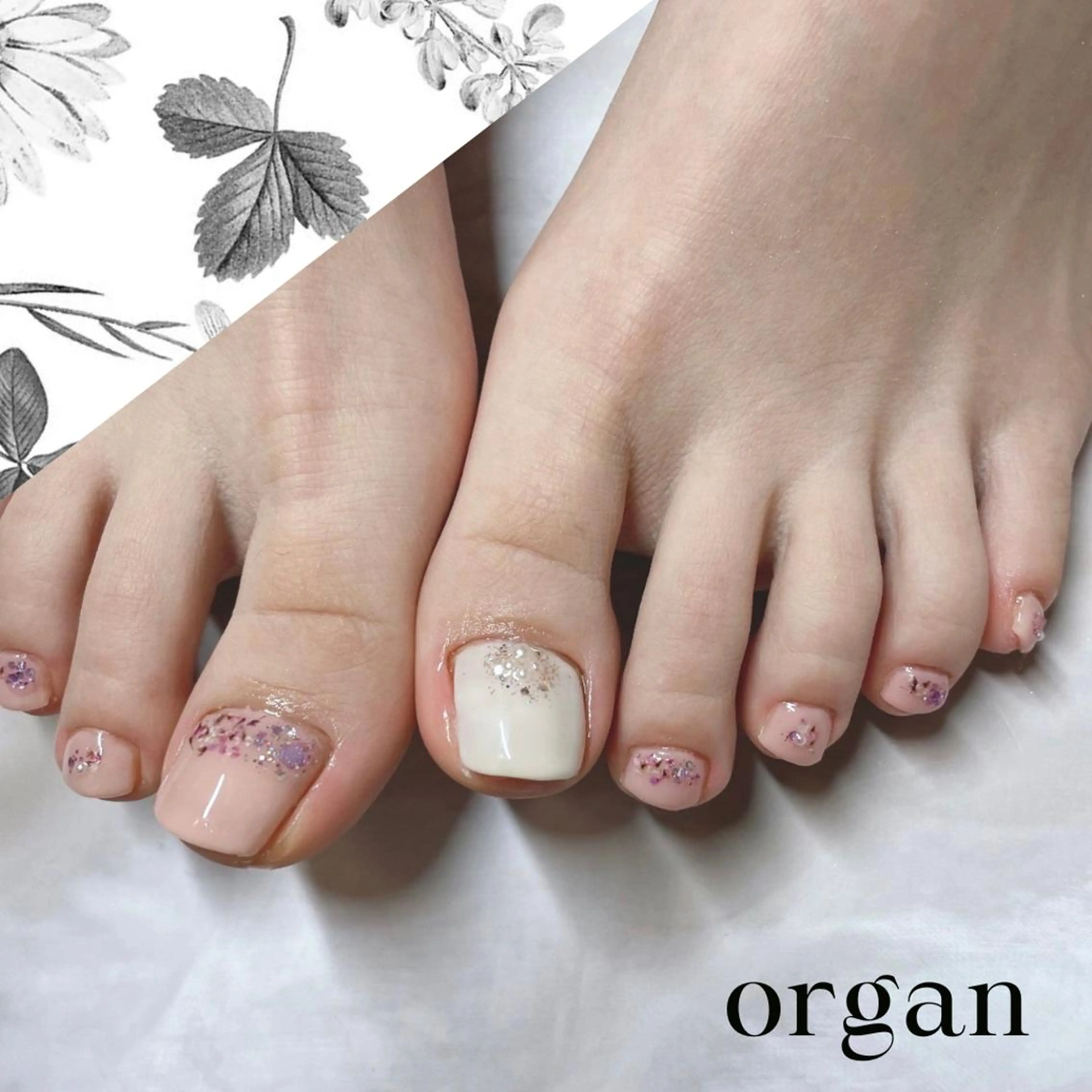 ネイル フットネイル 【ＯＲＧＡＮ】 nailのネイルデザイン