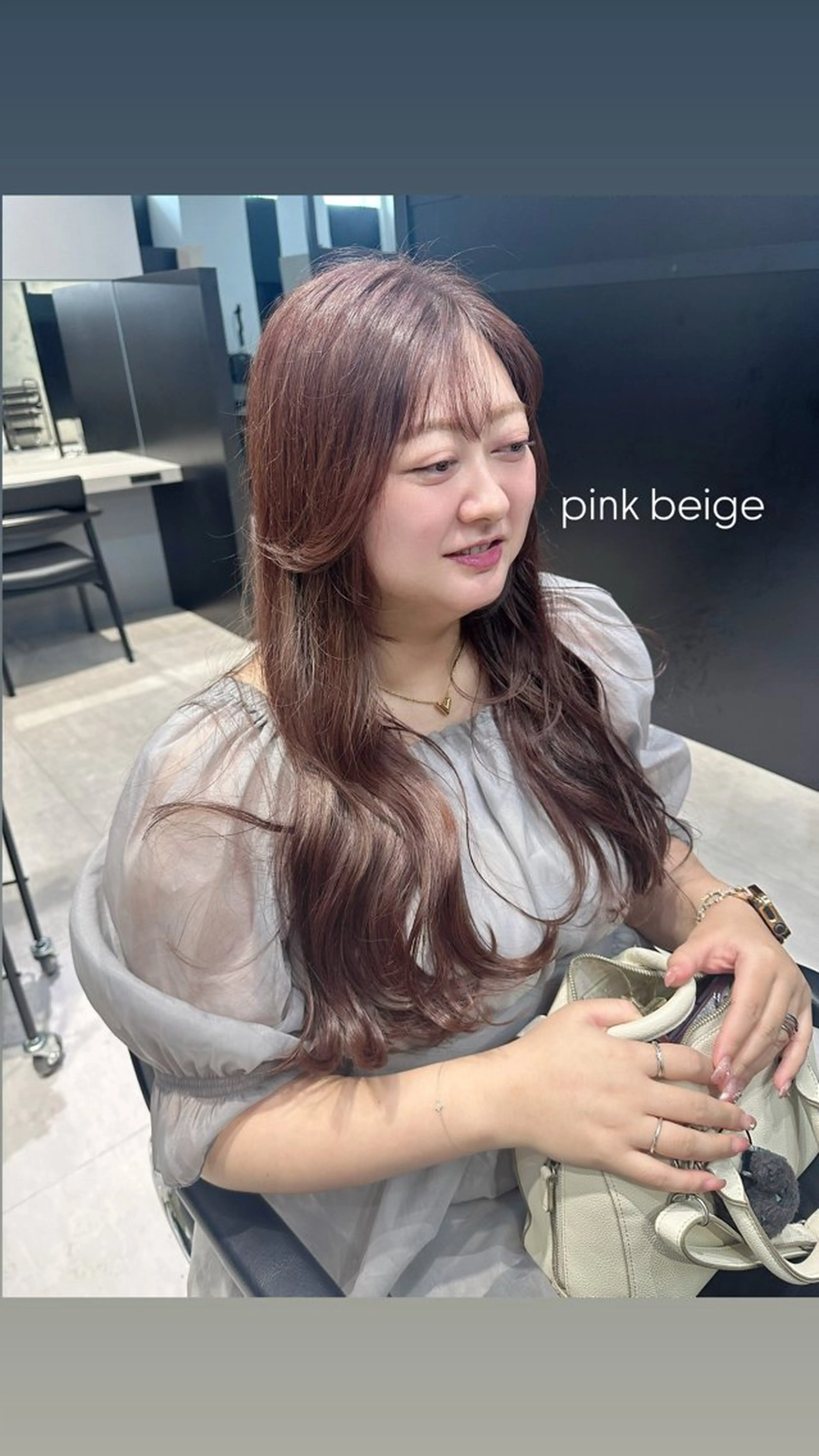 ロング カラー ブリーチ ブラウンカラー ハイライトカラー モカブラウン ナチュラルブラウン カット ヘアカラー 天野 瑠真のヘアスタイル