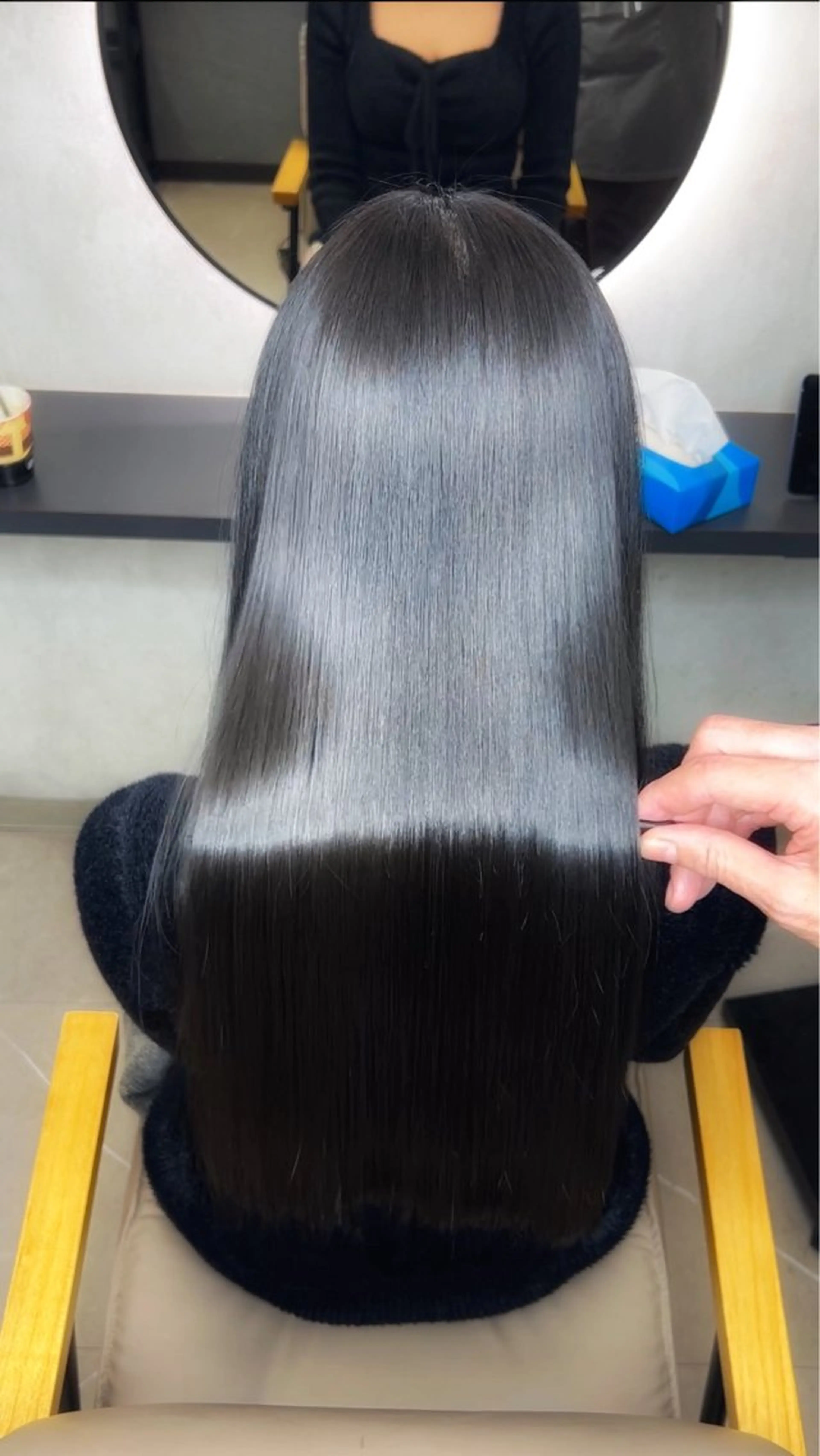 ロング カラー 髪質改善 韓国風ヘア ロング 縮毛矯正 カット ヘアカラー トリートメント 新宿/美髪矯正 髪質改善/韓国風山本のヘアスタイル