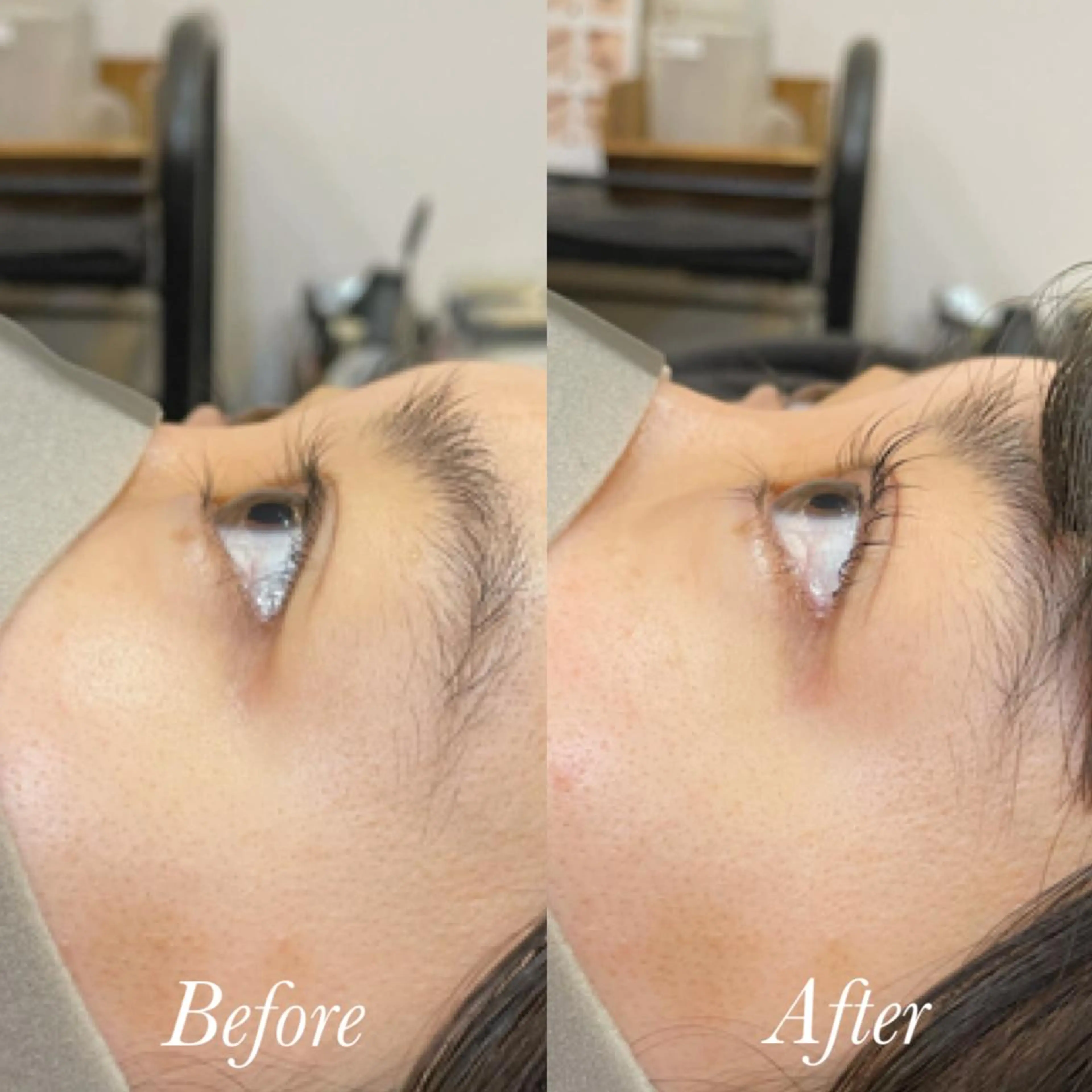 マツエク・マツパ パリジェンヌラッシュリフト aya/小顔レイヤー /柔らかカラーのヘアスタイル