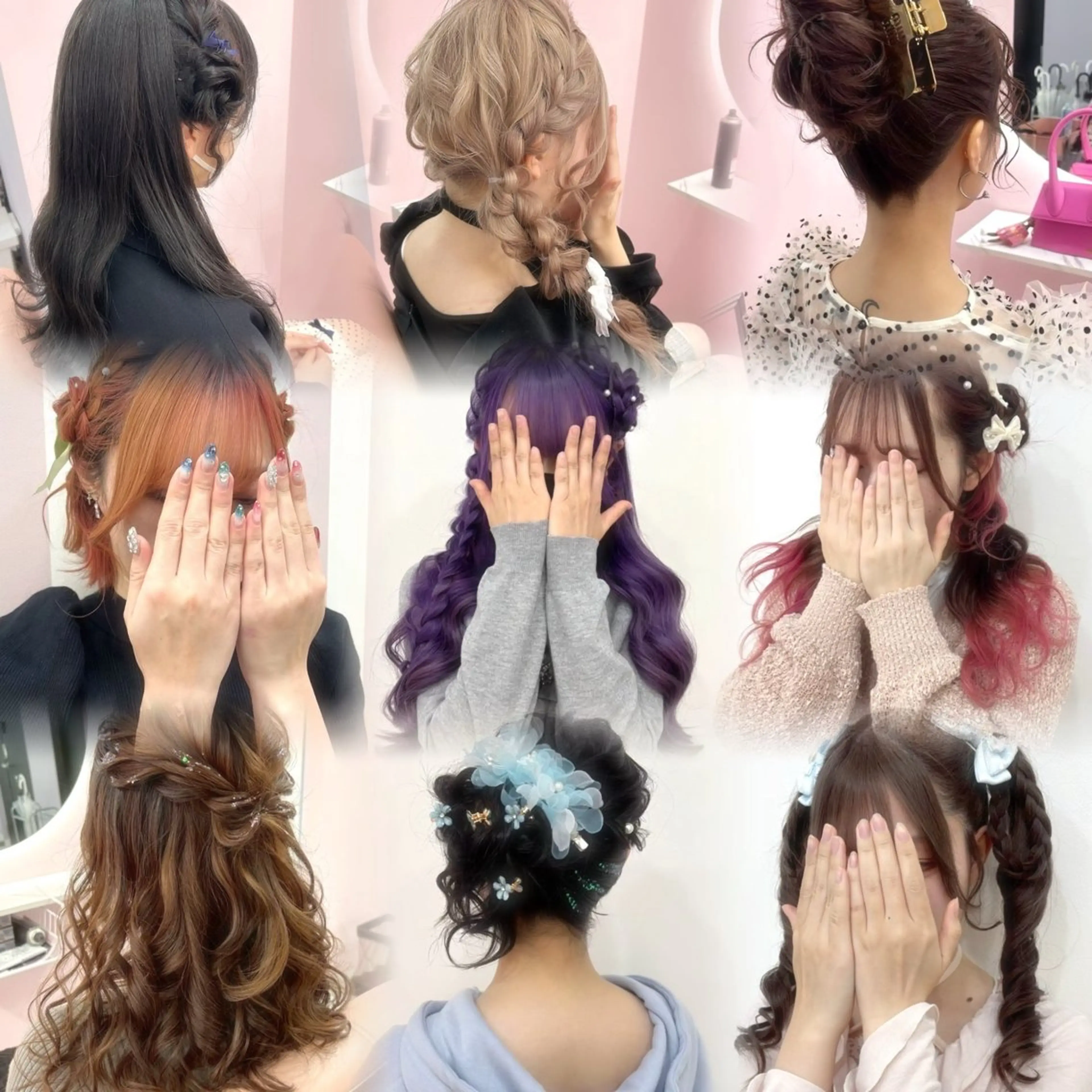 モデルヘアセットの写真
