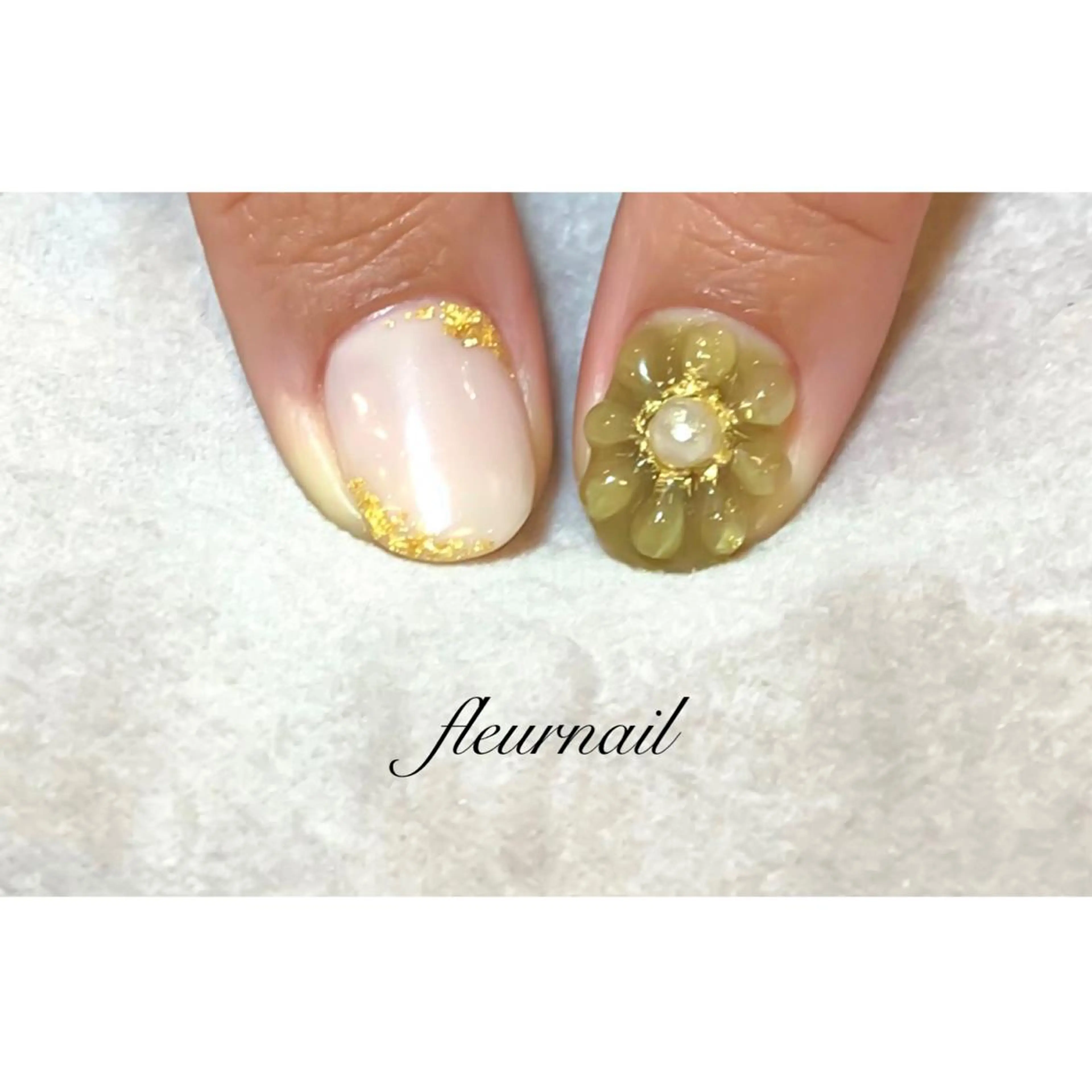 ネイル フラワーネイル ぷっくりネイル ハンドネイル fleurnail miuraのネイルデザイン
