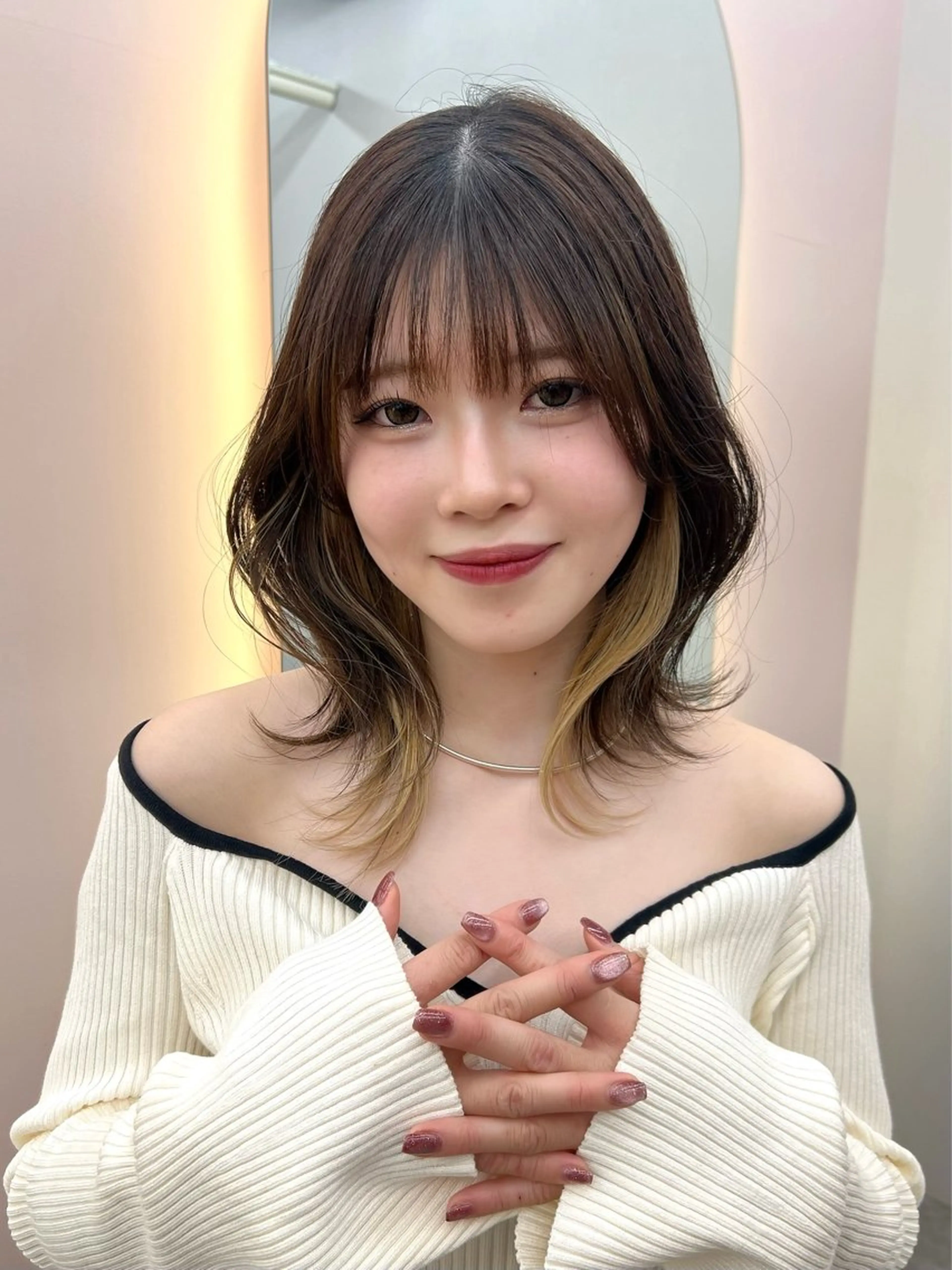 ミディアム 宮嶋 蓮のヘアスタイル