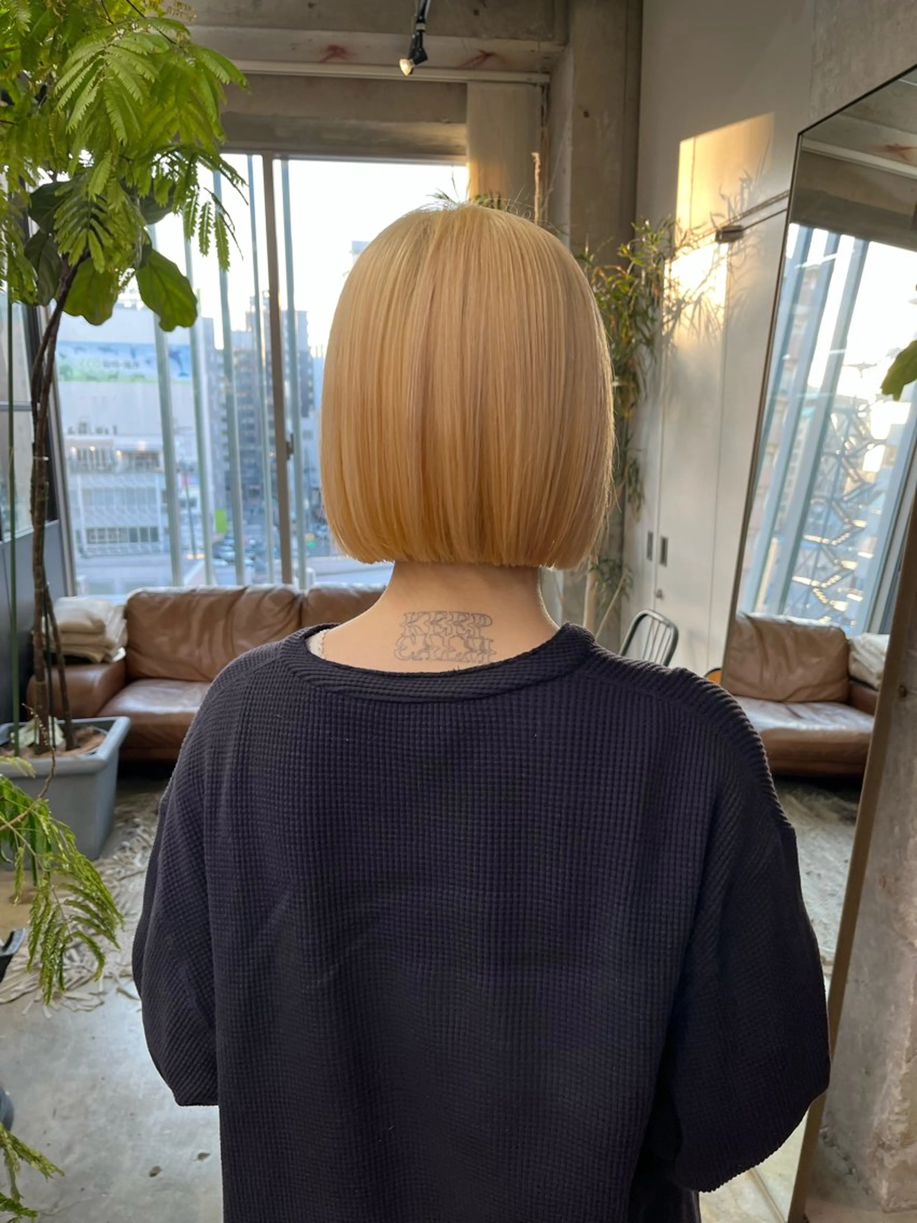 ミディアム カラー ブリーチ カット ヘアカラー トリートメント 小木曽智美 /ボブ/ショートのヘアスタイル