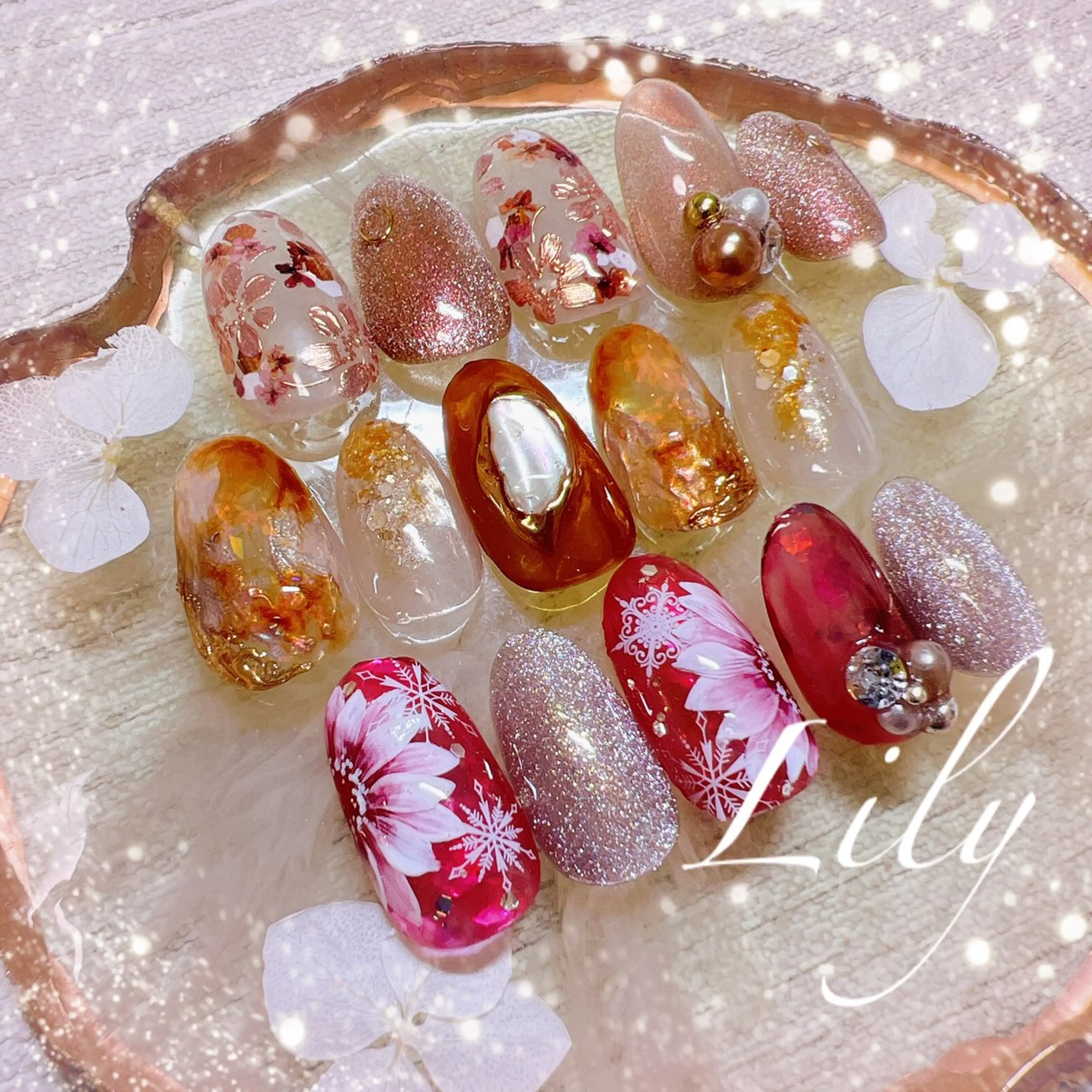 ネイル ハンドネイル Lily*nail 🌻Mii🌻のネイルデザイン