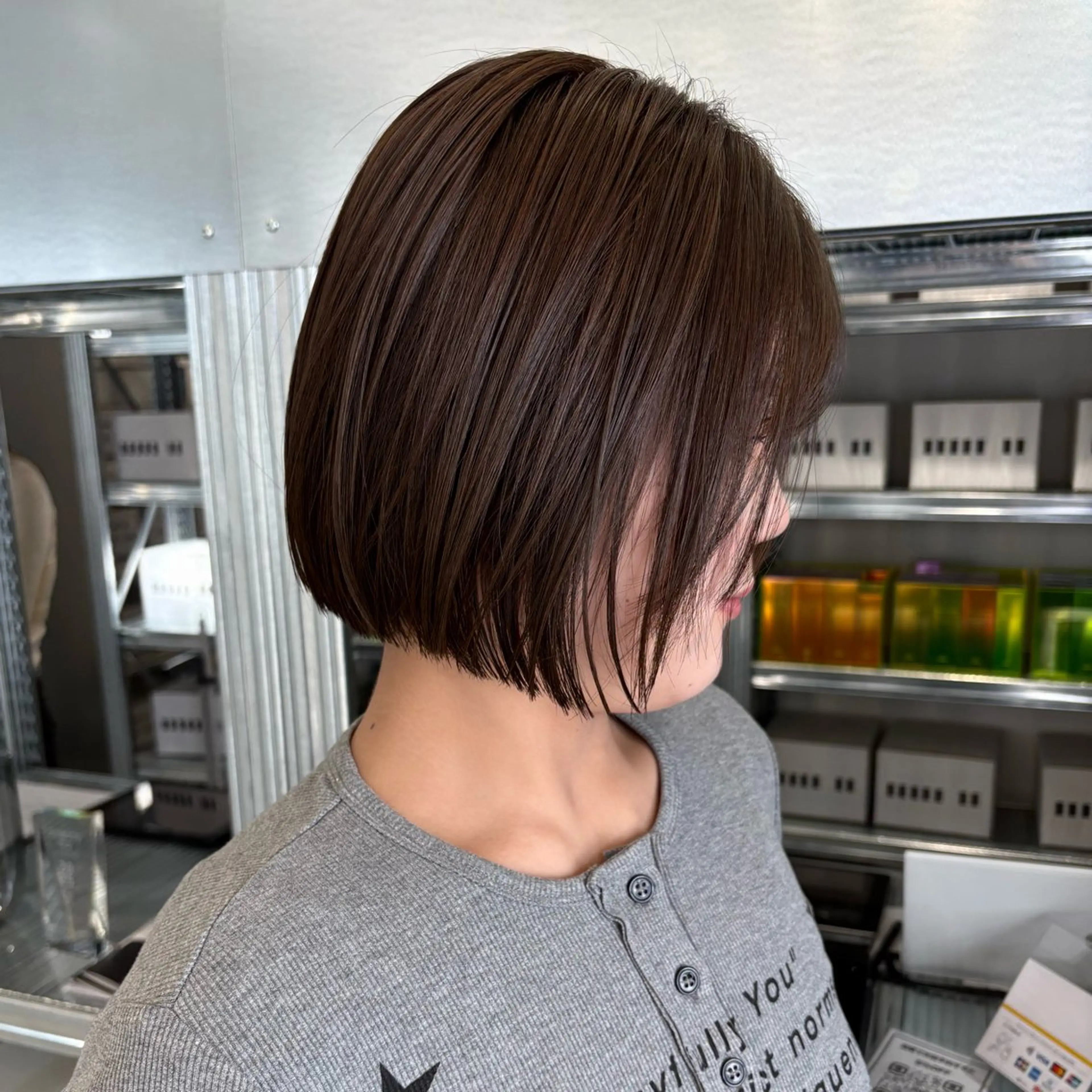 ショート カラー カット ヘアカラー トリートメント ✨縮毛矯正/ボブ✨ 佐藤 さくらのヘアスタイル