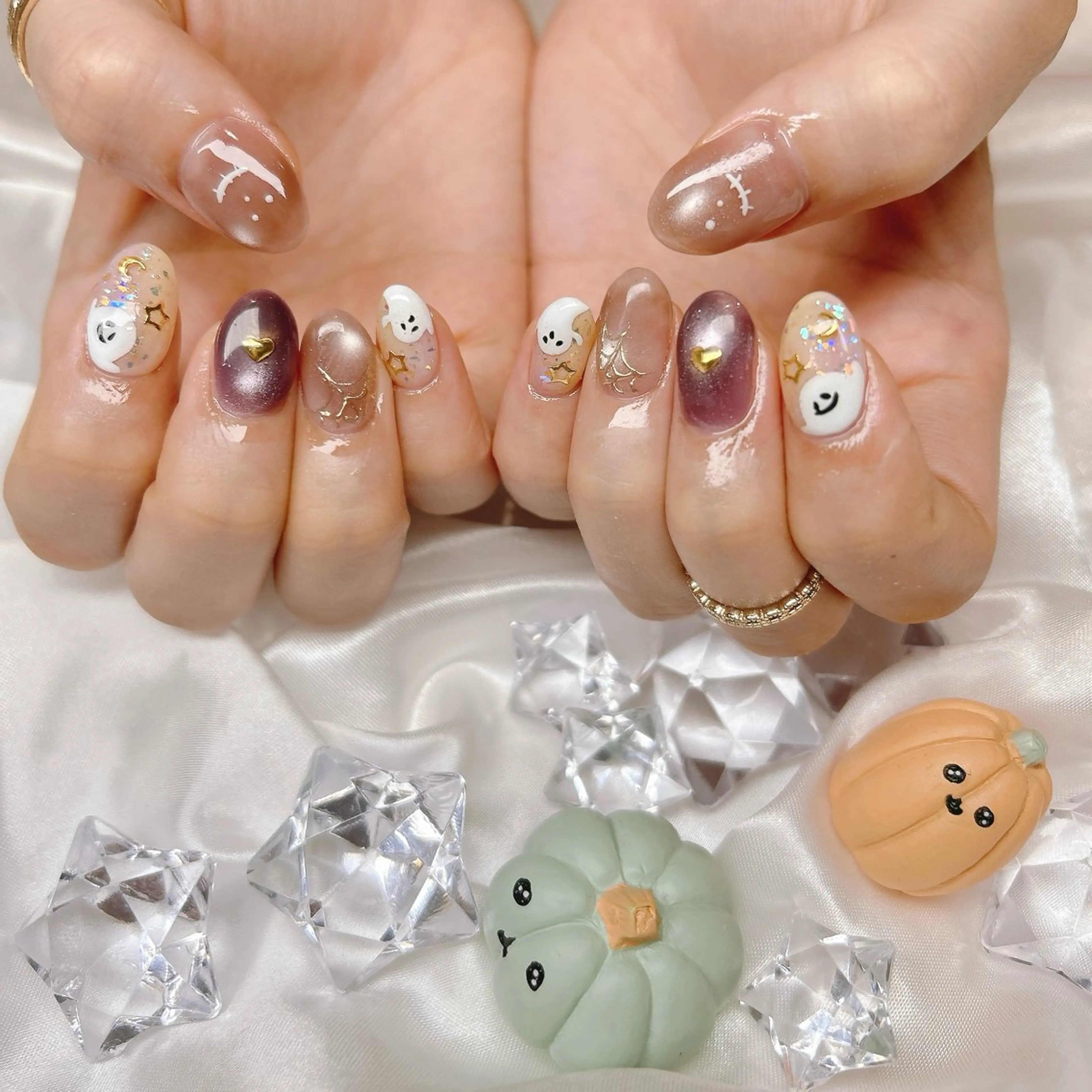 ネイル ハロウィン ハンドネイル junna 金山.東別院.上前津のネイルデザイン