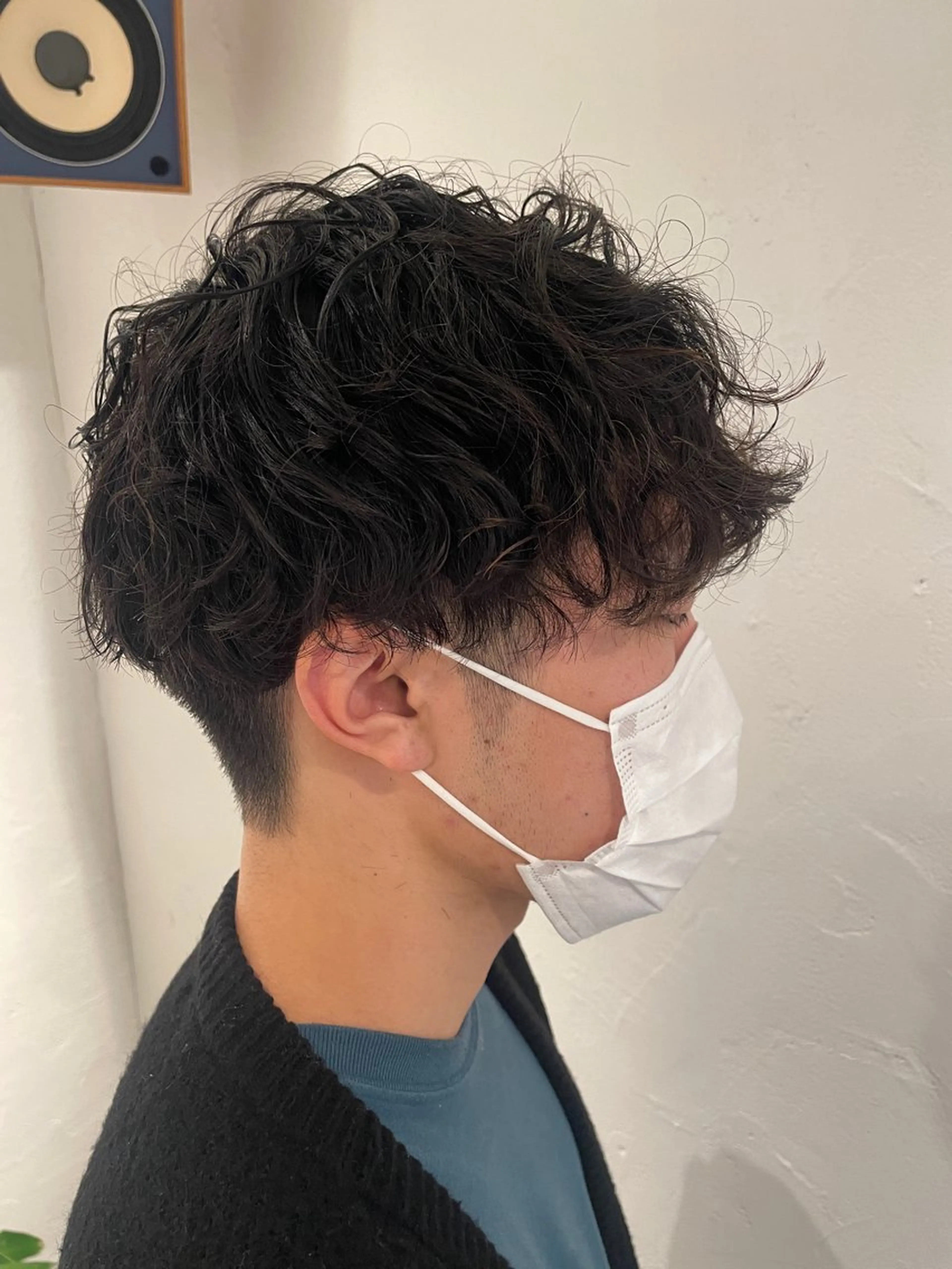メンズパーマ 波巻き ツイスパ フェザー シャドウの写真