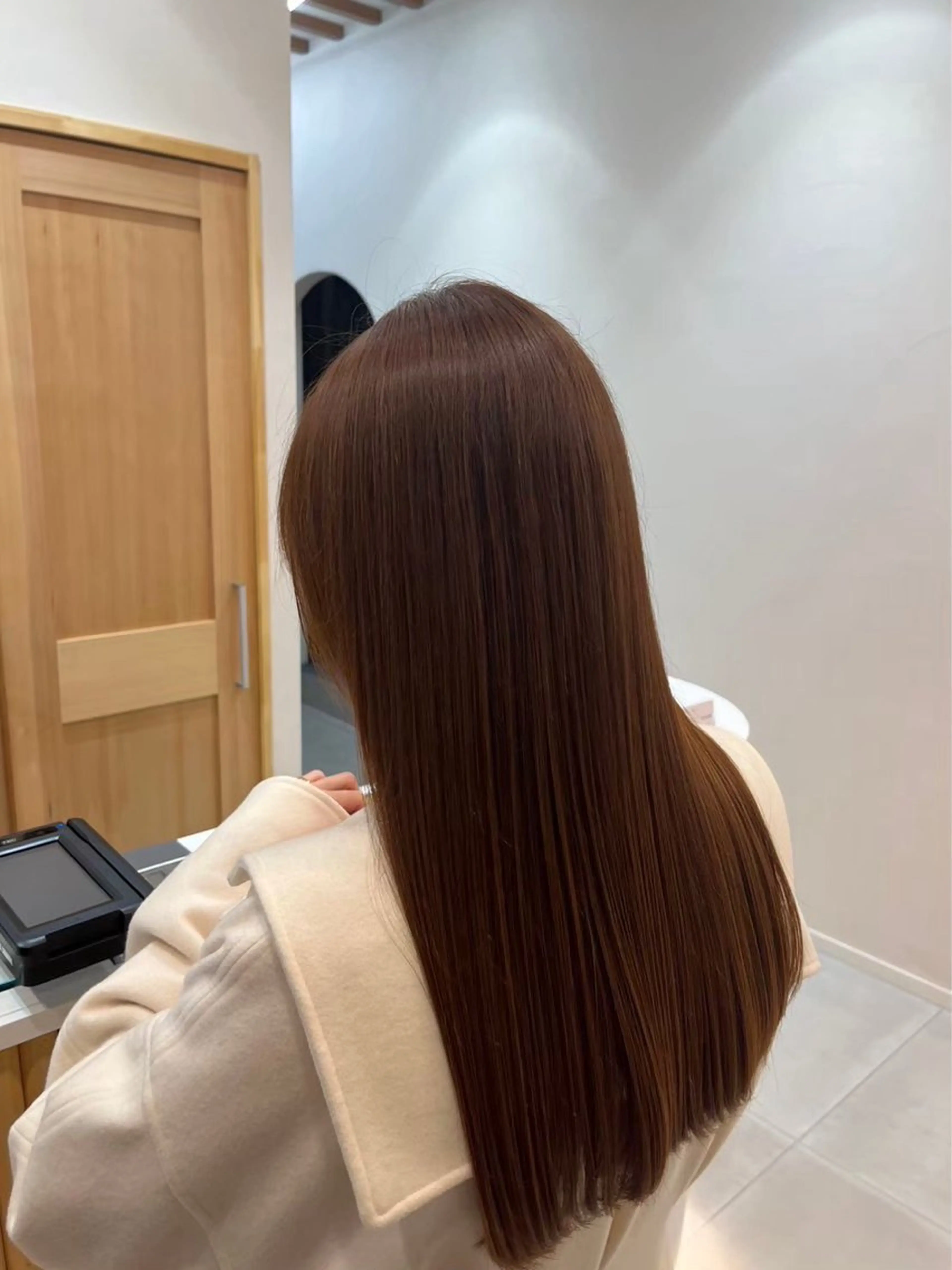 ロング 縮毛矯正 縮毛矯正 仲地 晃誠のヘアスタイル