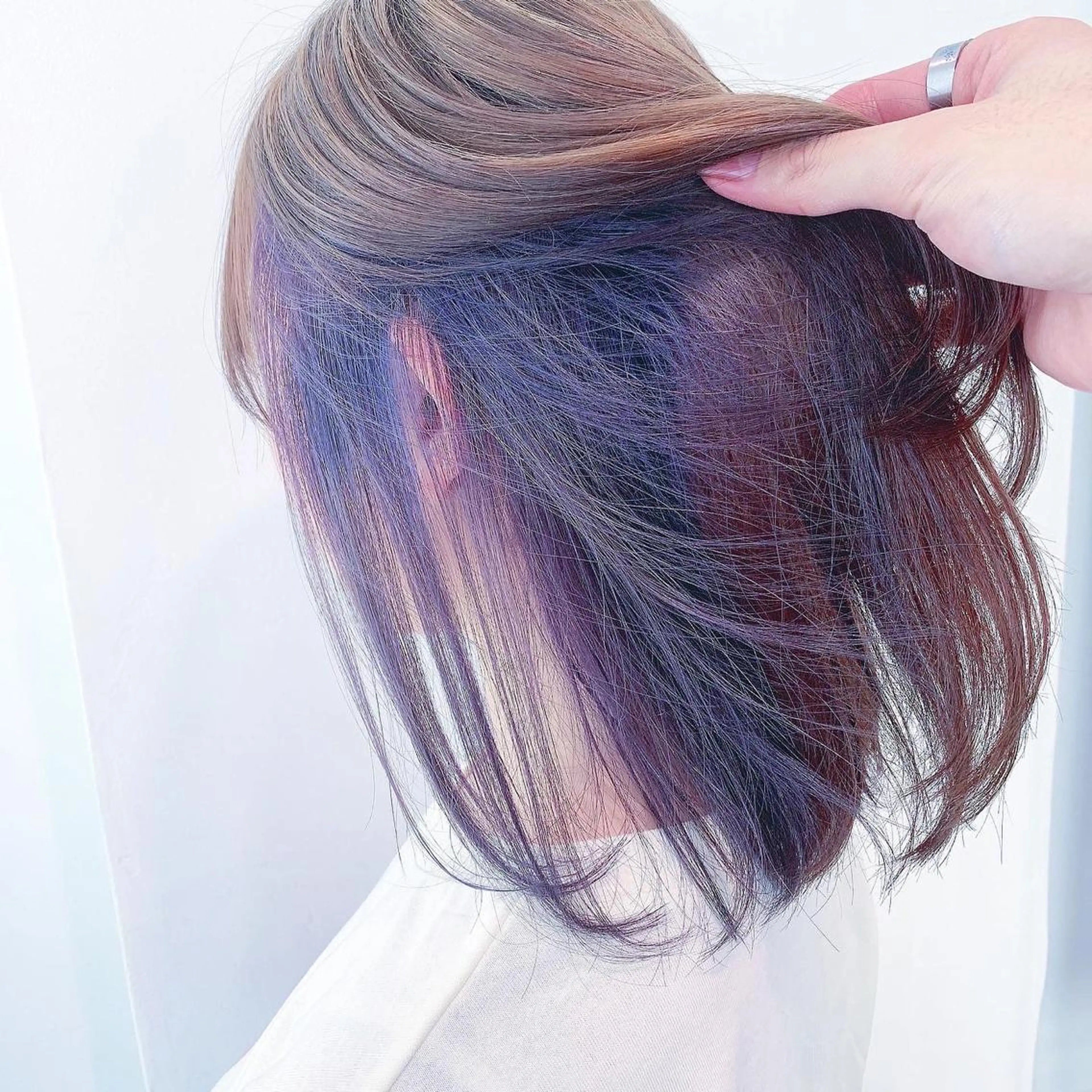 ロング カラー ラベンダーカラー ヘアカラー トリートメント SALOWIN 札幌大通り店所属・🏆ウルフ/レイヤー 指名No.1山口圭佑のヘアスタイル