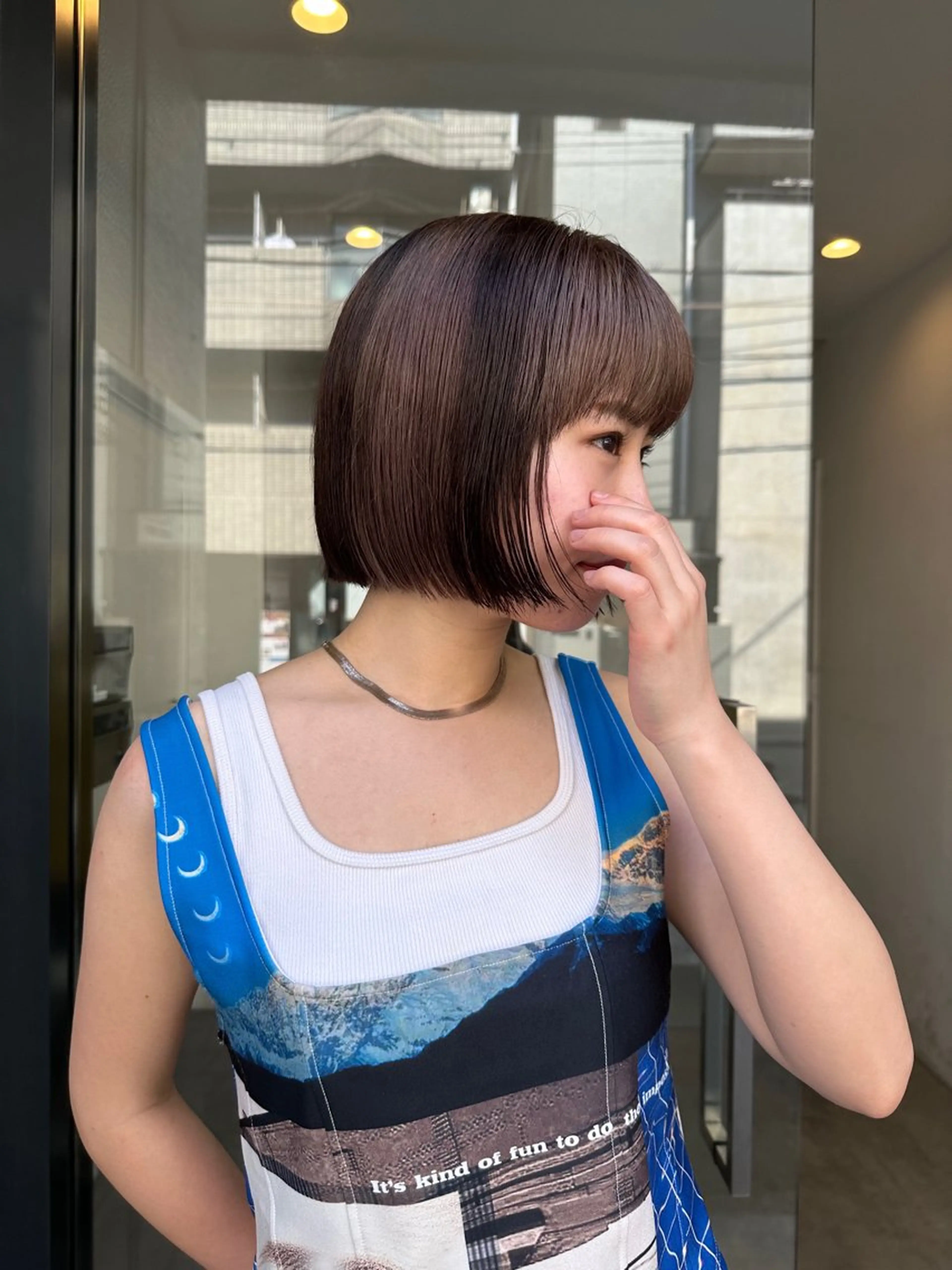 ショート カラー デザインカラー カット ヘアカラー トリートメント 心斎橋/レイヤー/ ブリーチ/モエのヘアスタイル