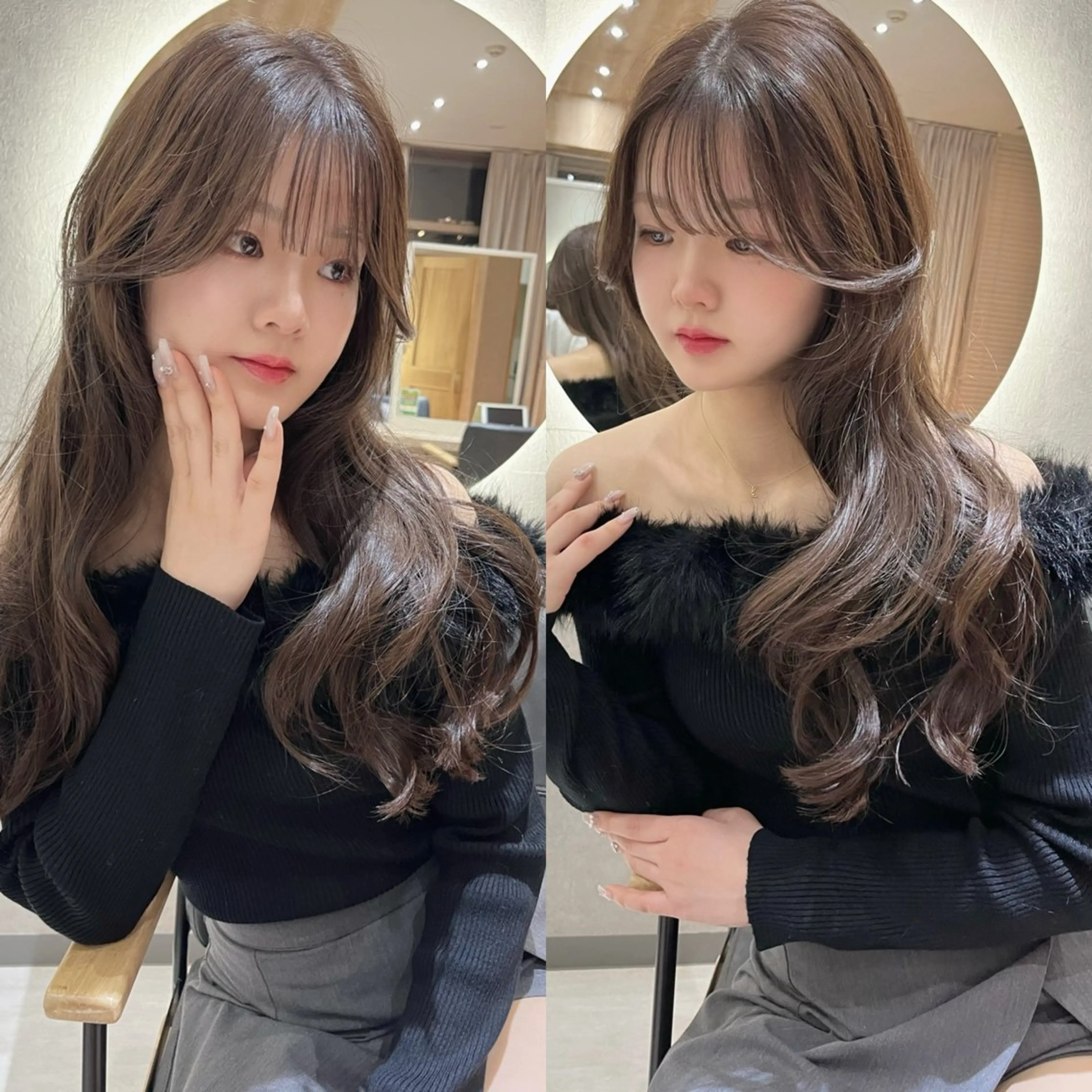 ロング 韓国レイヤー／顔周り ／ブリーチことこのヘアスタイル