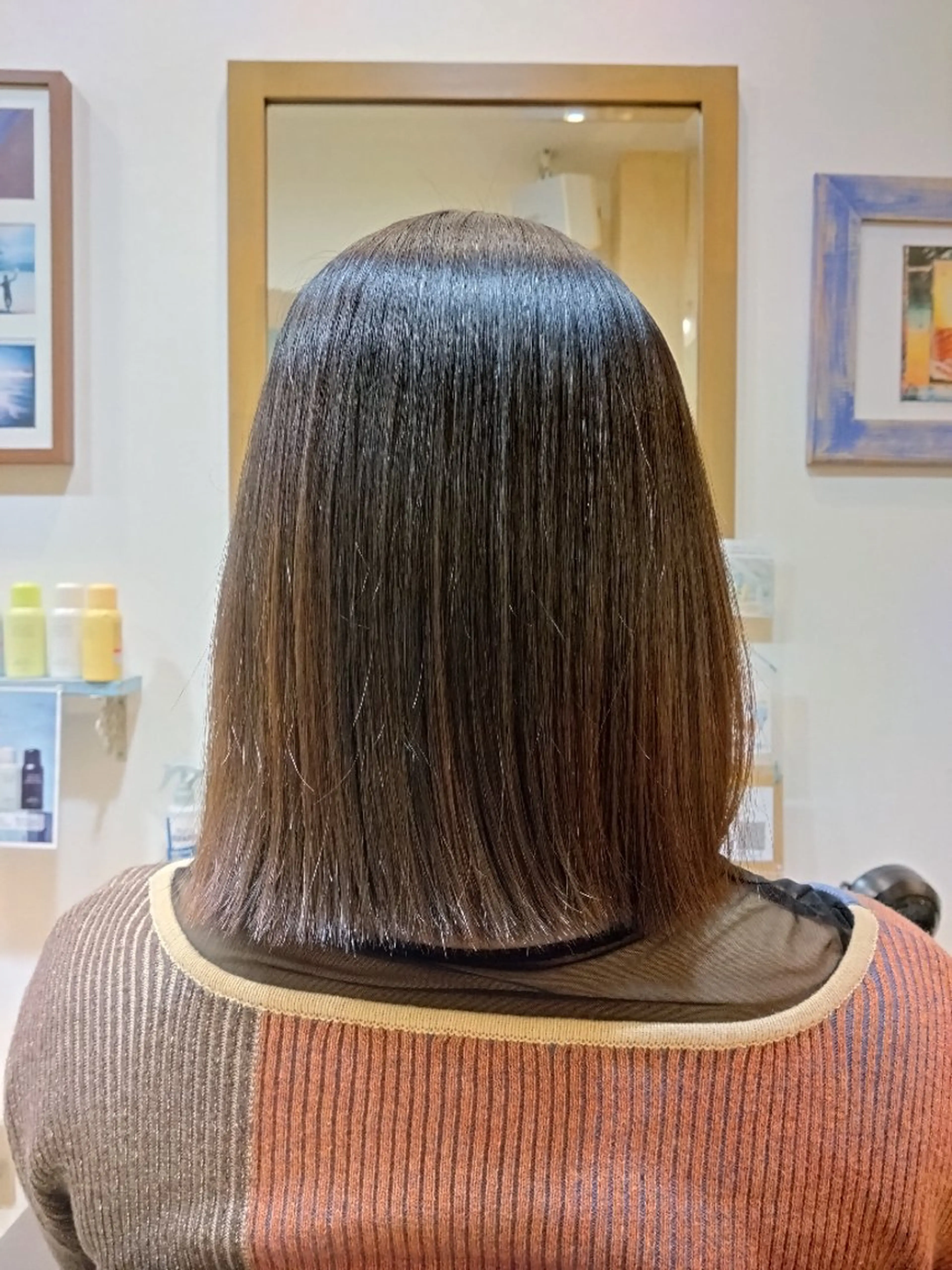 ミディアム 藤田音緒✨縮毛矯正/ 酸熱トリートメント✨のヘアスタイル