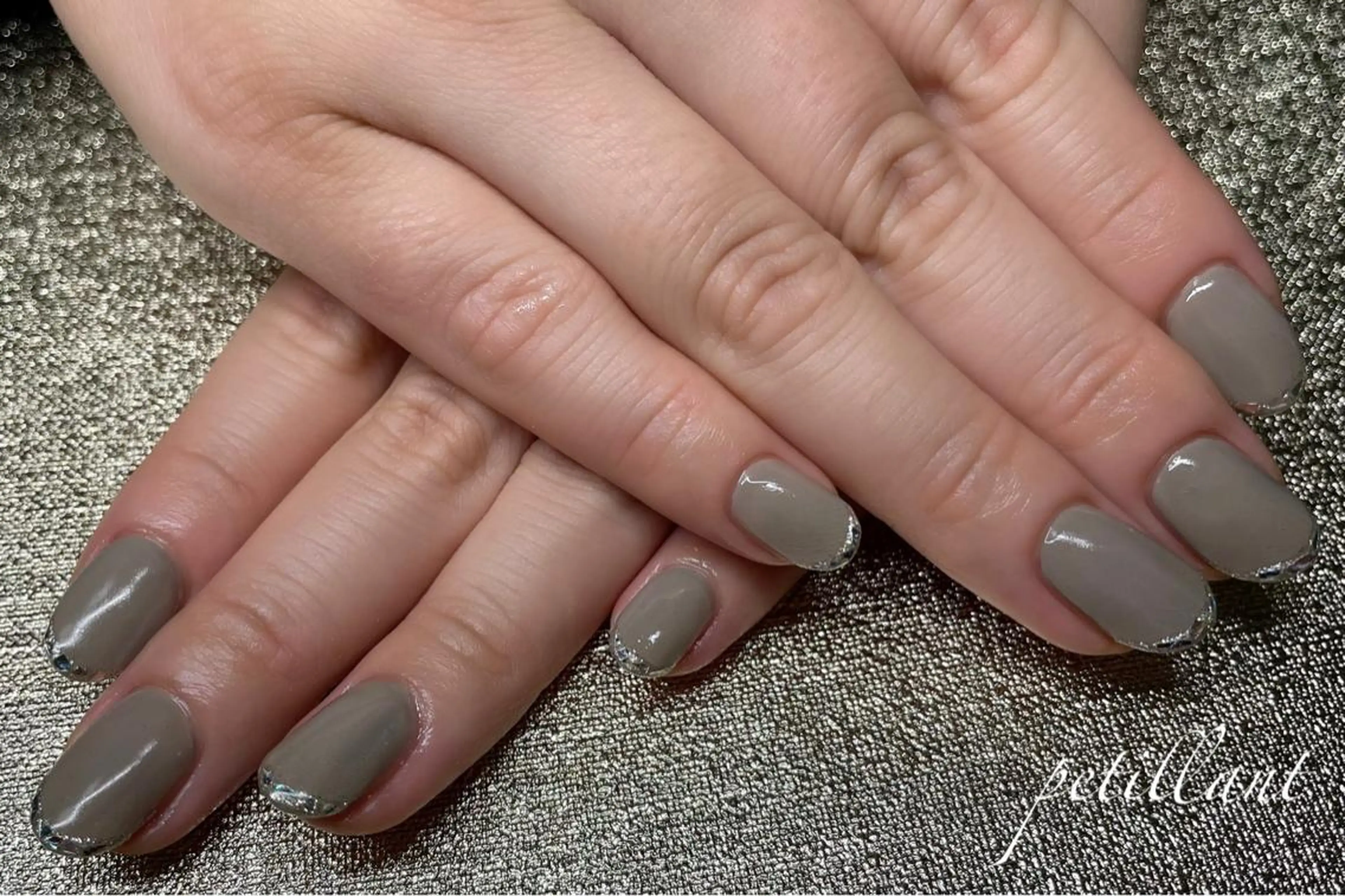 ネイル アートネイル フレンチネイル ガラスフレンチ petillant所属・nail salon petillantのネイルデザイン