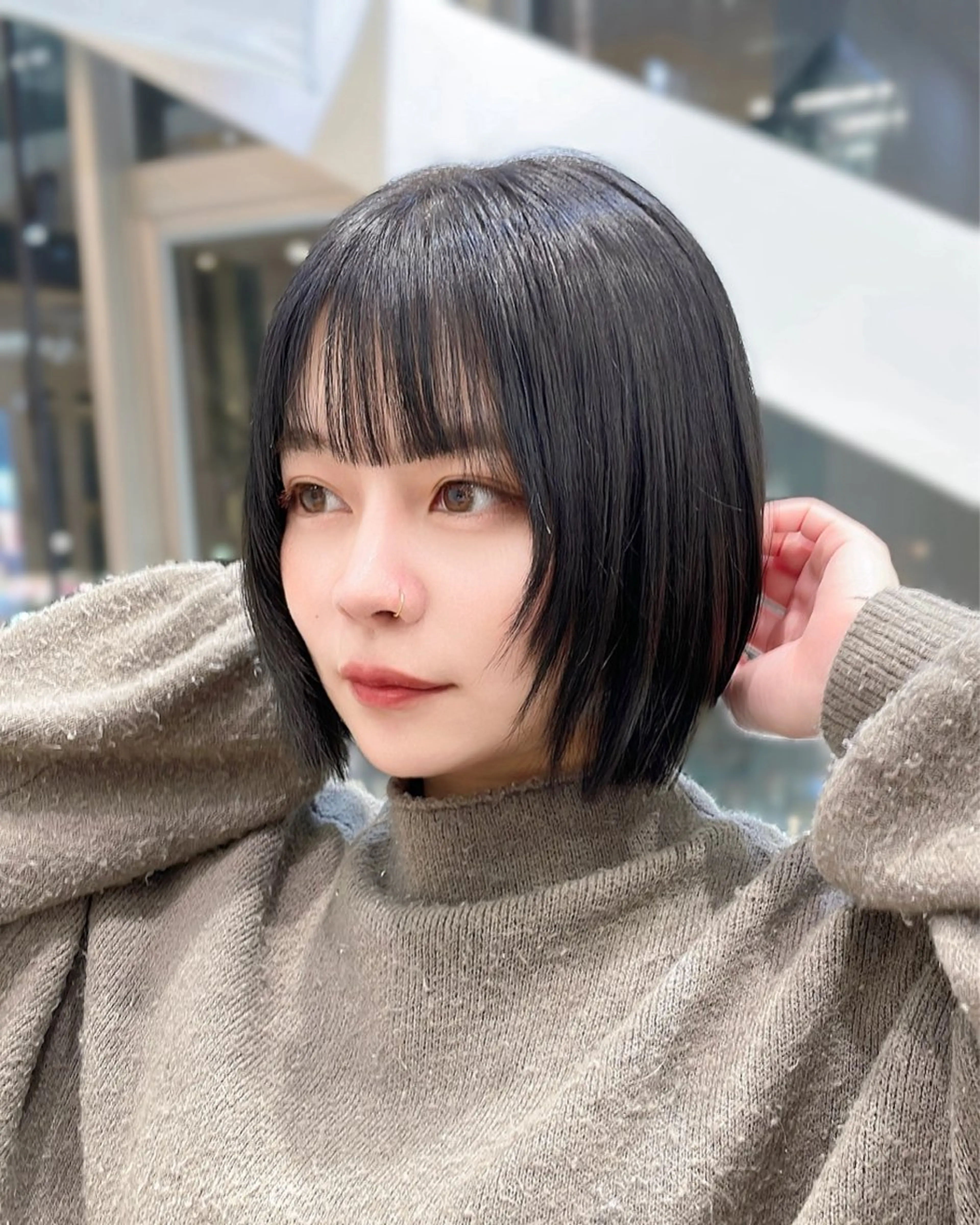 ショート ボブ 顔まわりレイヤー レイヤーカット ウルフカット/ ハッシュカット/山路のヘアスタイル