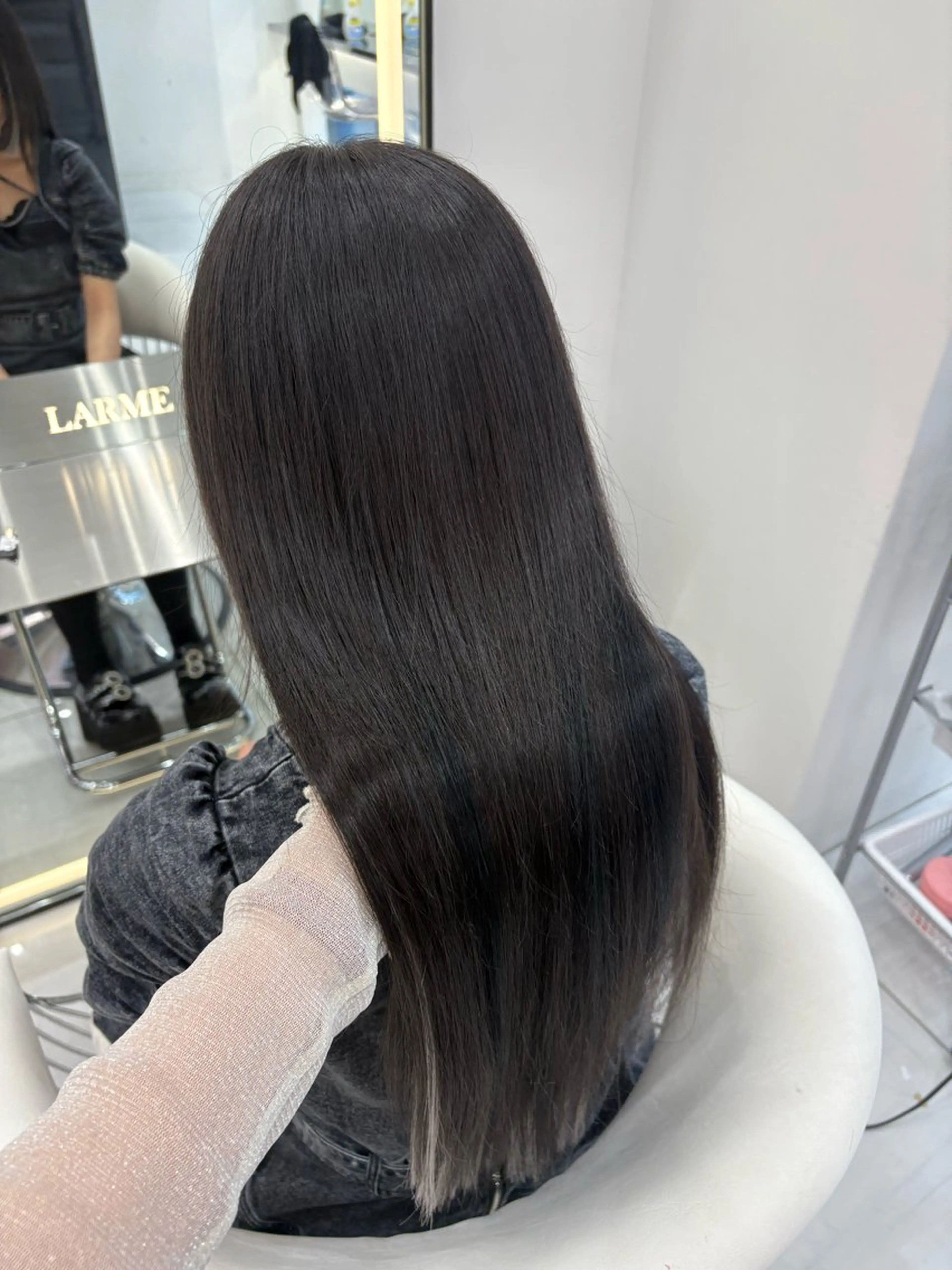 ロング シールエクステ エクステ カット エクステ 新宿/韓国ヘア 中明度カラー/かやのヘアスタイル