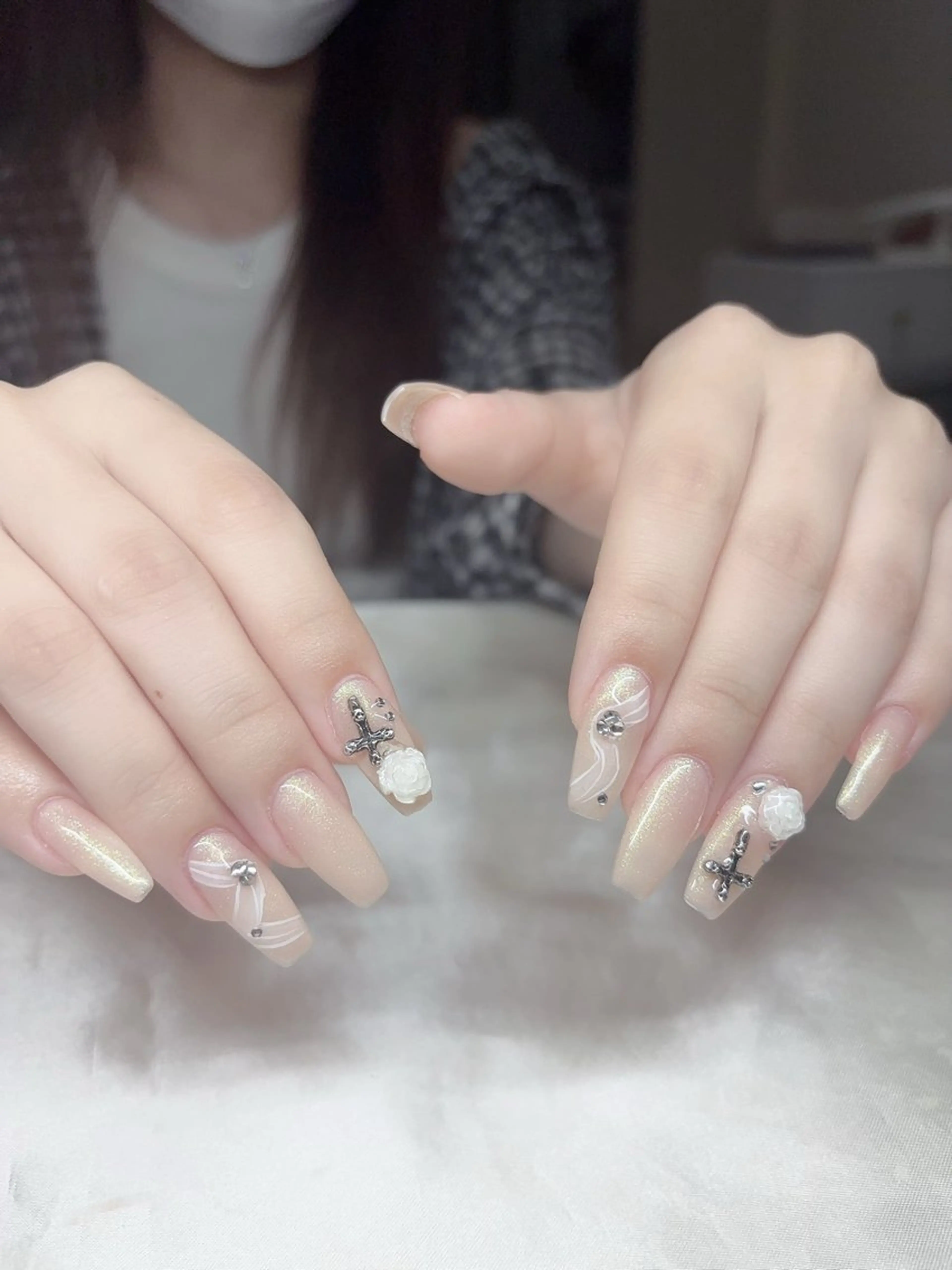 ネイル 韓国ネイル 持ち込み ニュアンスネイル ネイルチップ ハンドネイル TABI ANA.CHUOのネイルデザイン