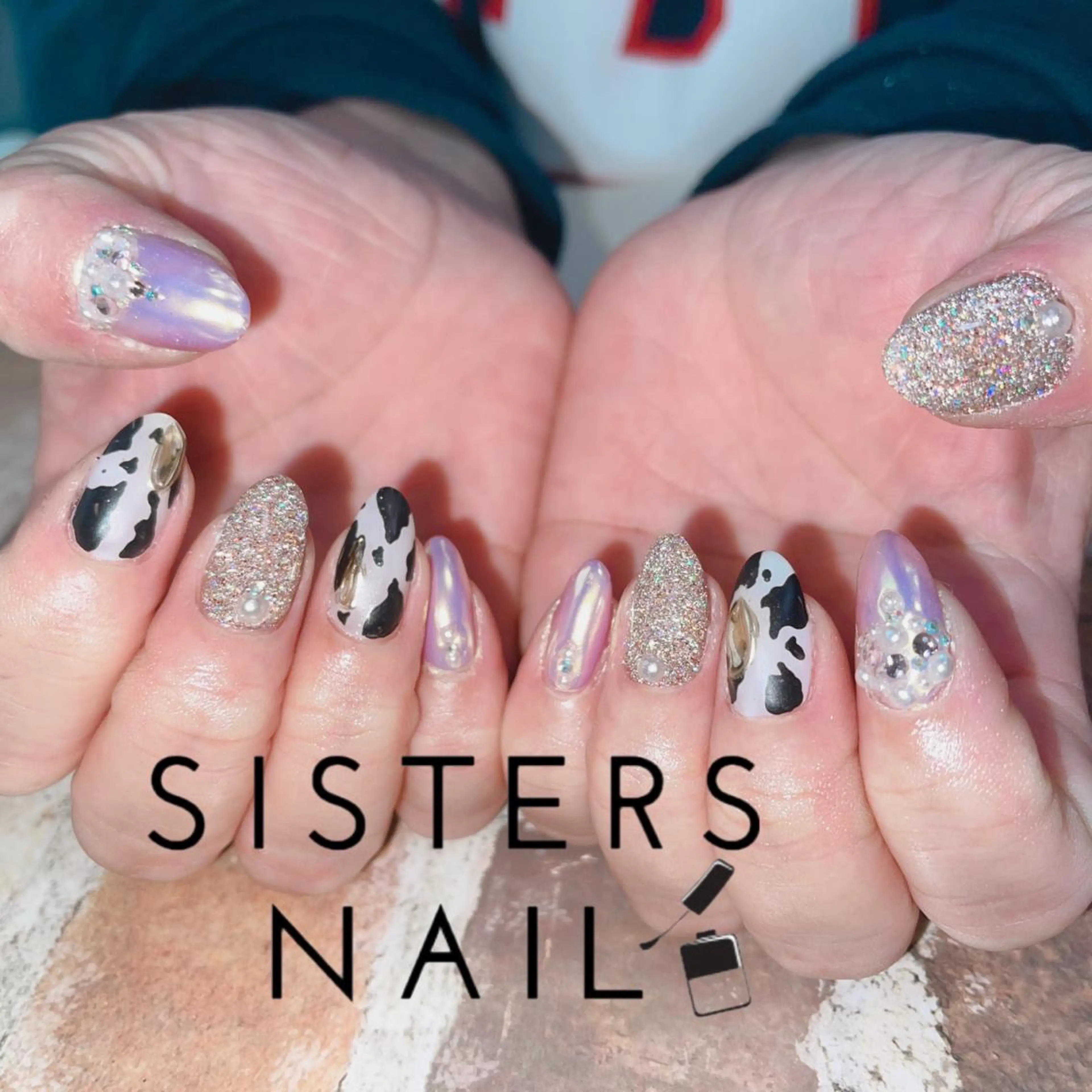 ネイル アートネイル オーロラネイル 成人式 フラッシュネイル キラキラネイル sisters nail.fのネイルデザイン