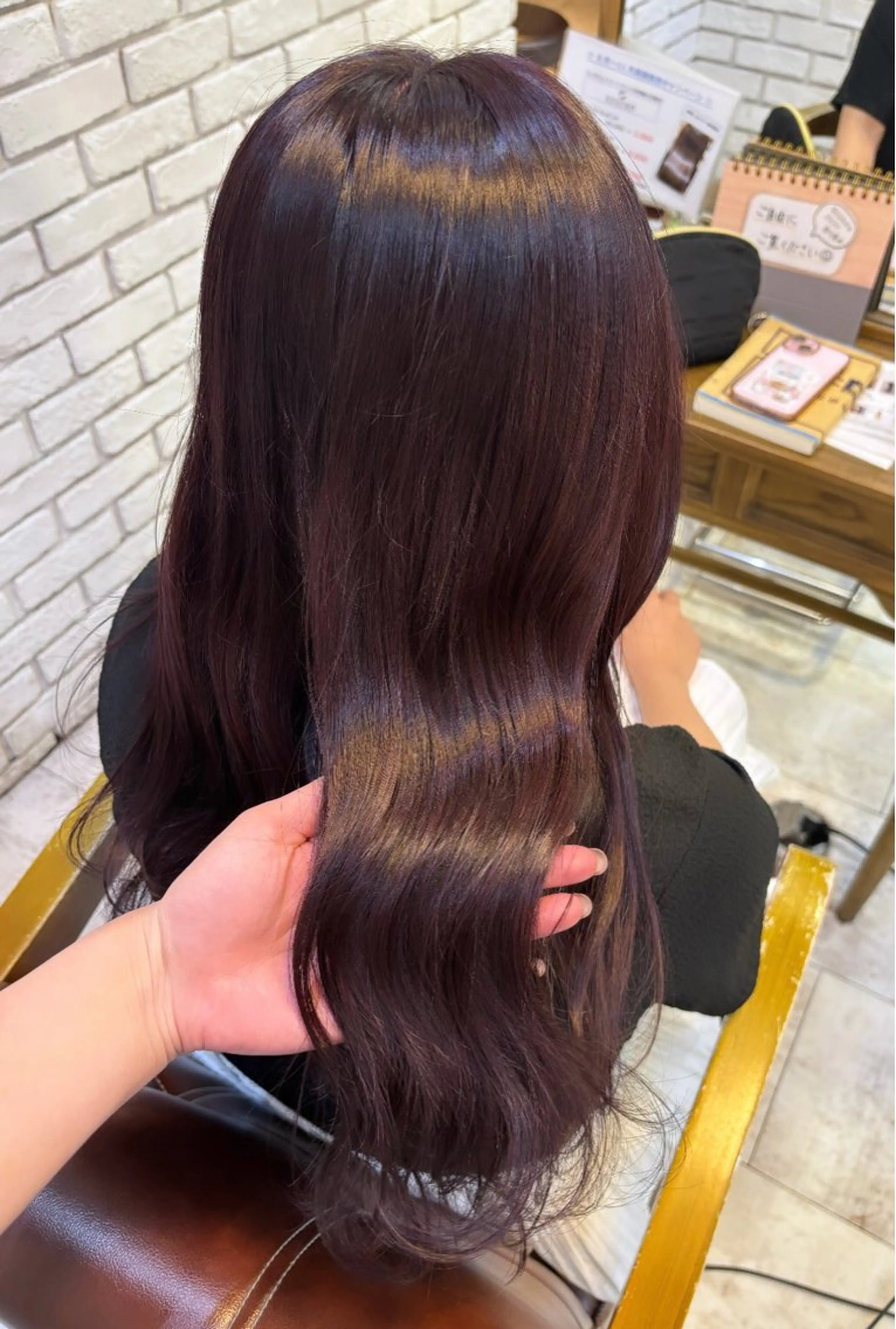 セミロング ヘアカラー トリートメント 🪼艶カラー🪼 田口彩香のヘアスタイル