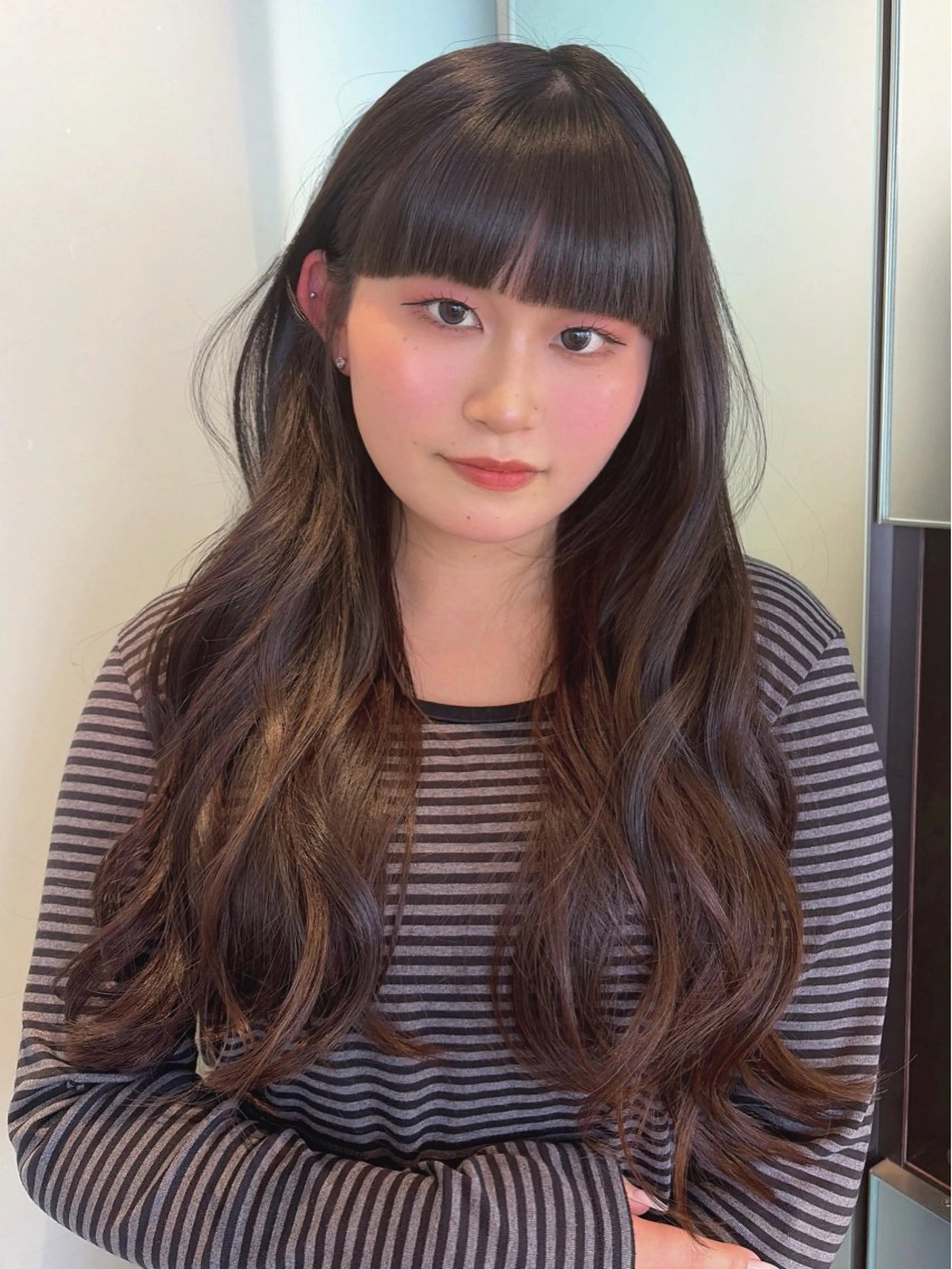 ロング ロングレイヤー レイヤーカット ロング 高山沙来/ストレート パーマ特化/縮毛矯正のヘアスタイル