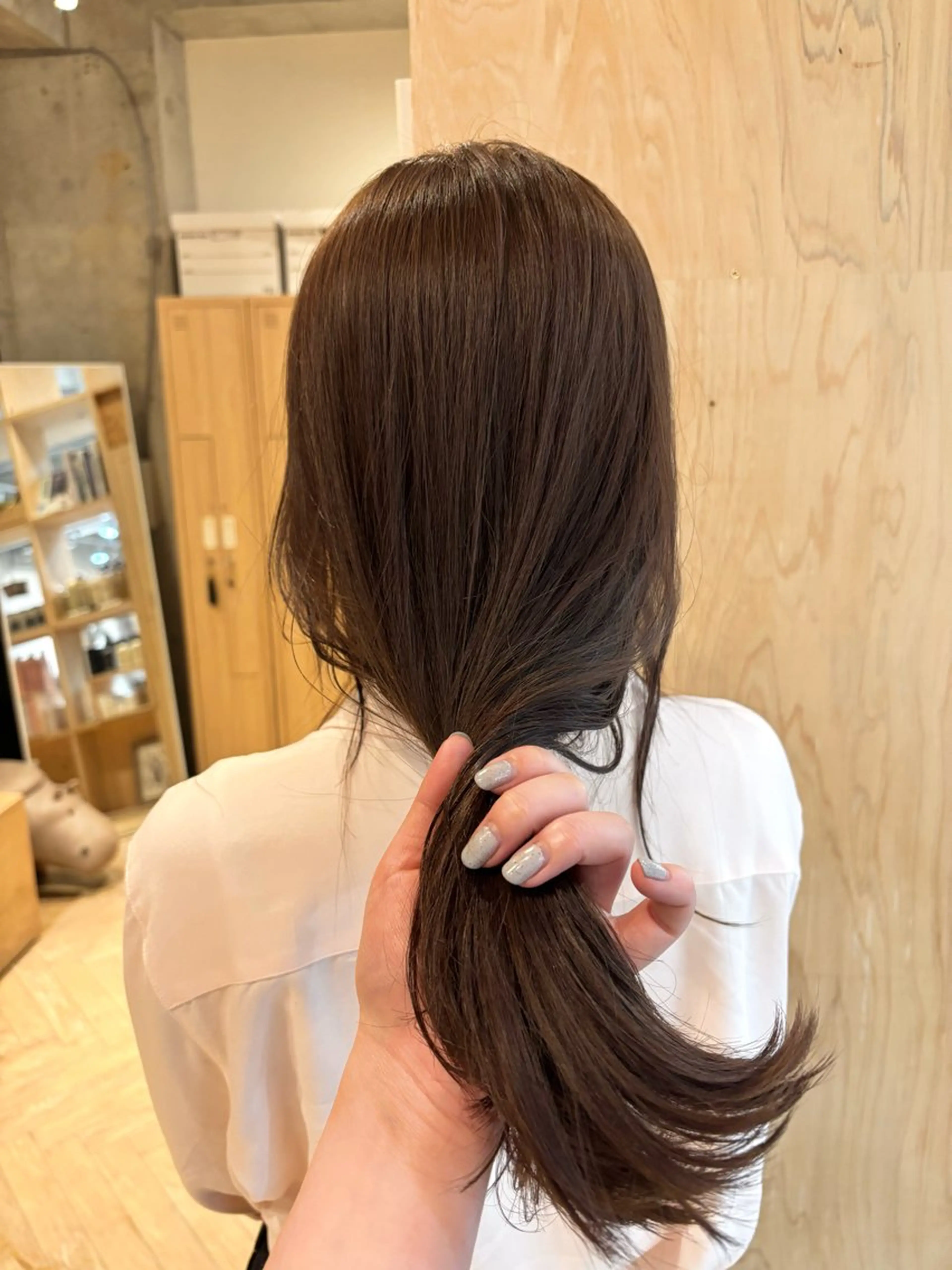 セミロング ヘアカラー トリートメント 透明感カラー🤎/ ツヤカラー/さくらのヘアスタイル