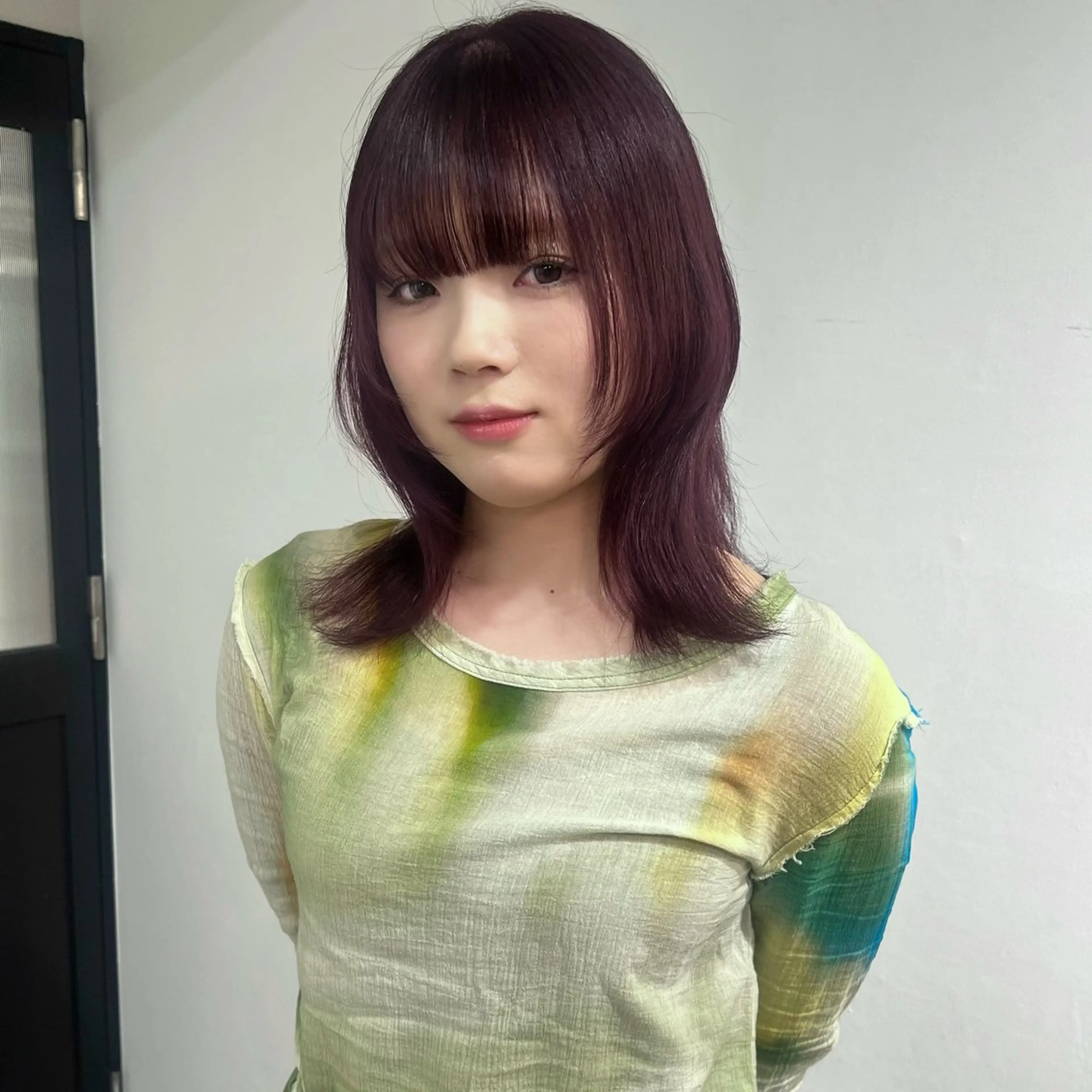 ミディアム カラー 透明感カラー カット ヘアカラー トリートメント レイヤーカット/暖色 カラー/mao🎀のヘアスタイル