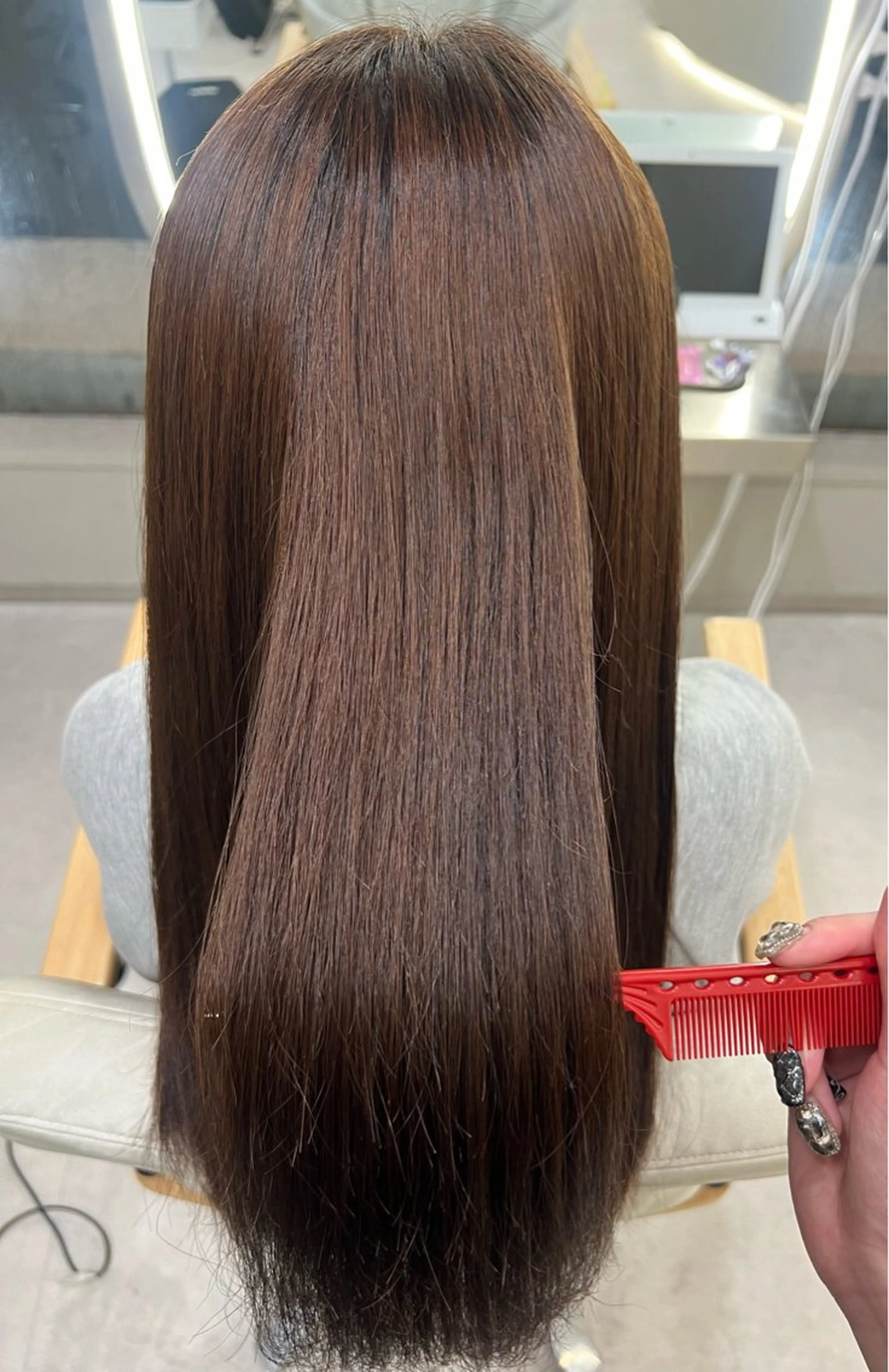 ロング 縮毛矯正 艶カラー♡ ゆうかのヘアスタイル