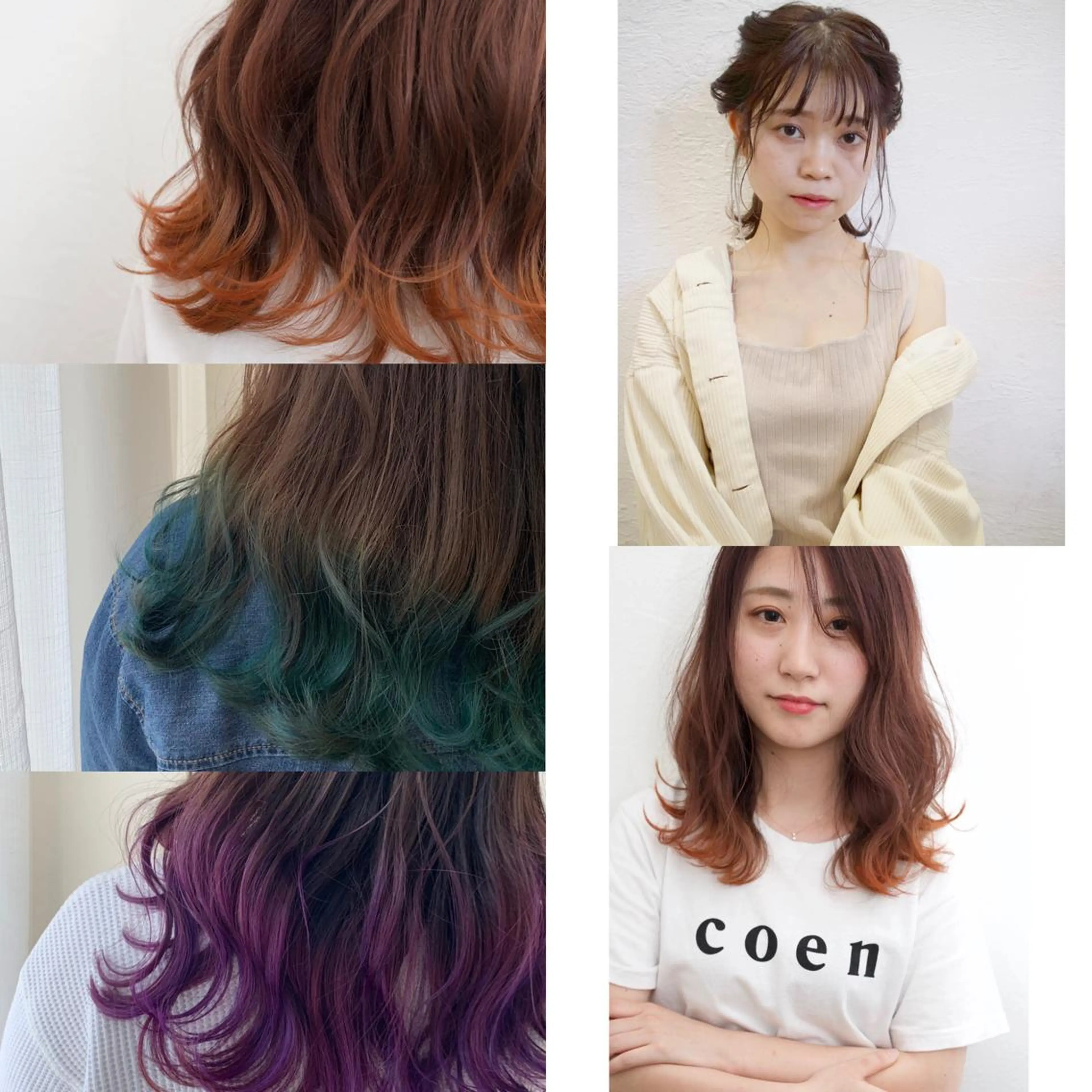 セミロング カラー fio マナミのヘアスタイル