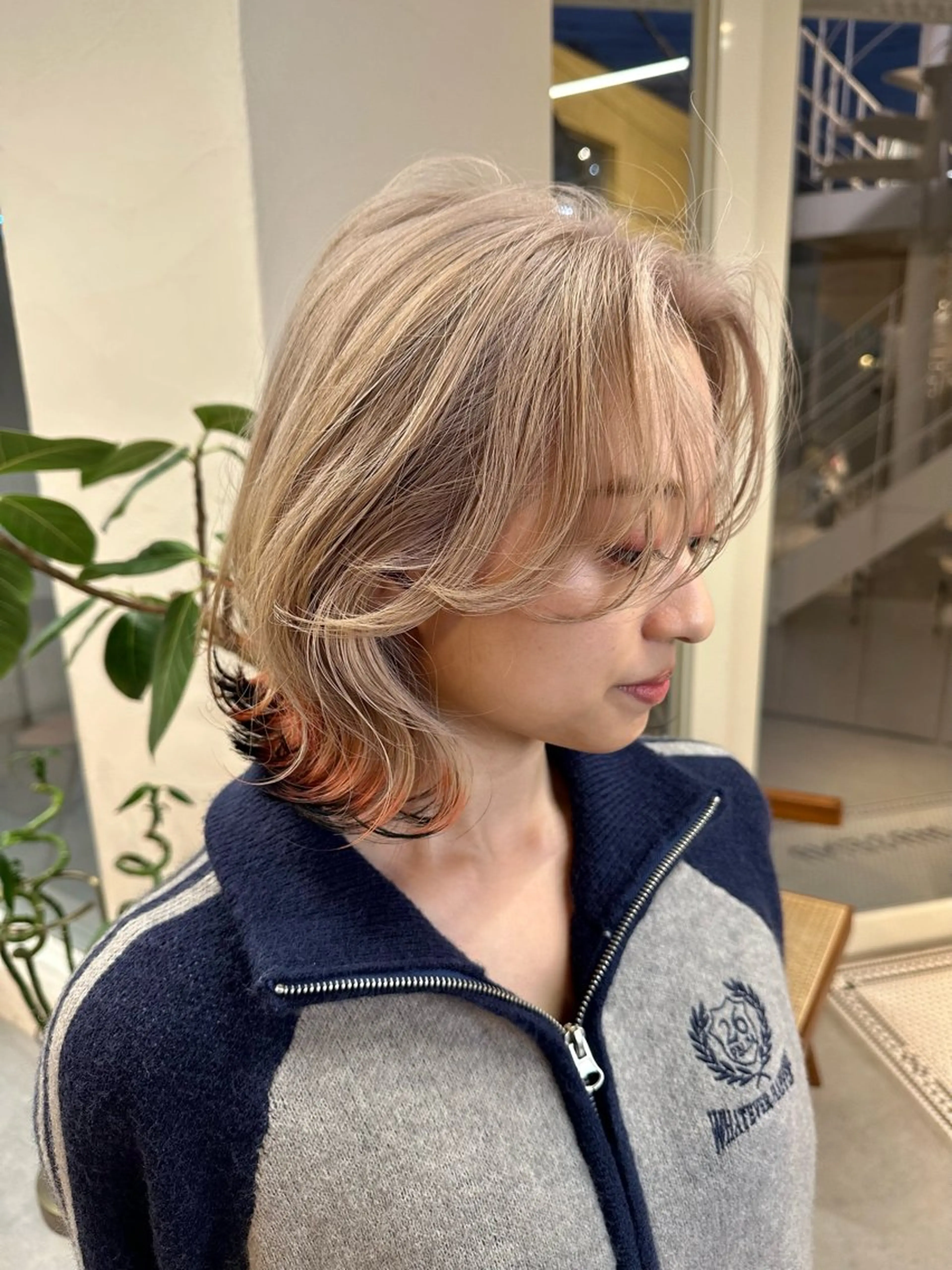 ミディアム カラー ハイトーン×似合わせ 🌱中川慎之介のヘアスタイル