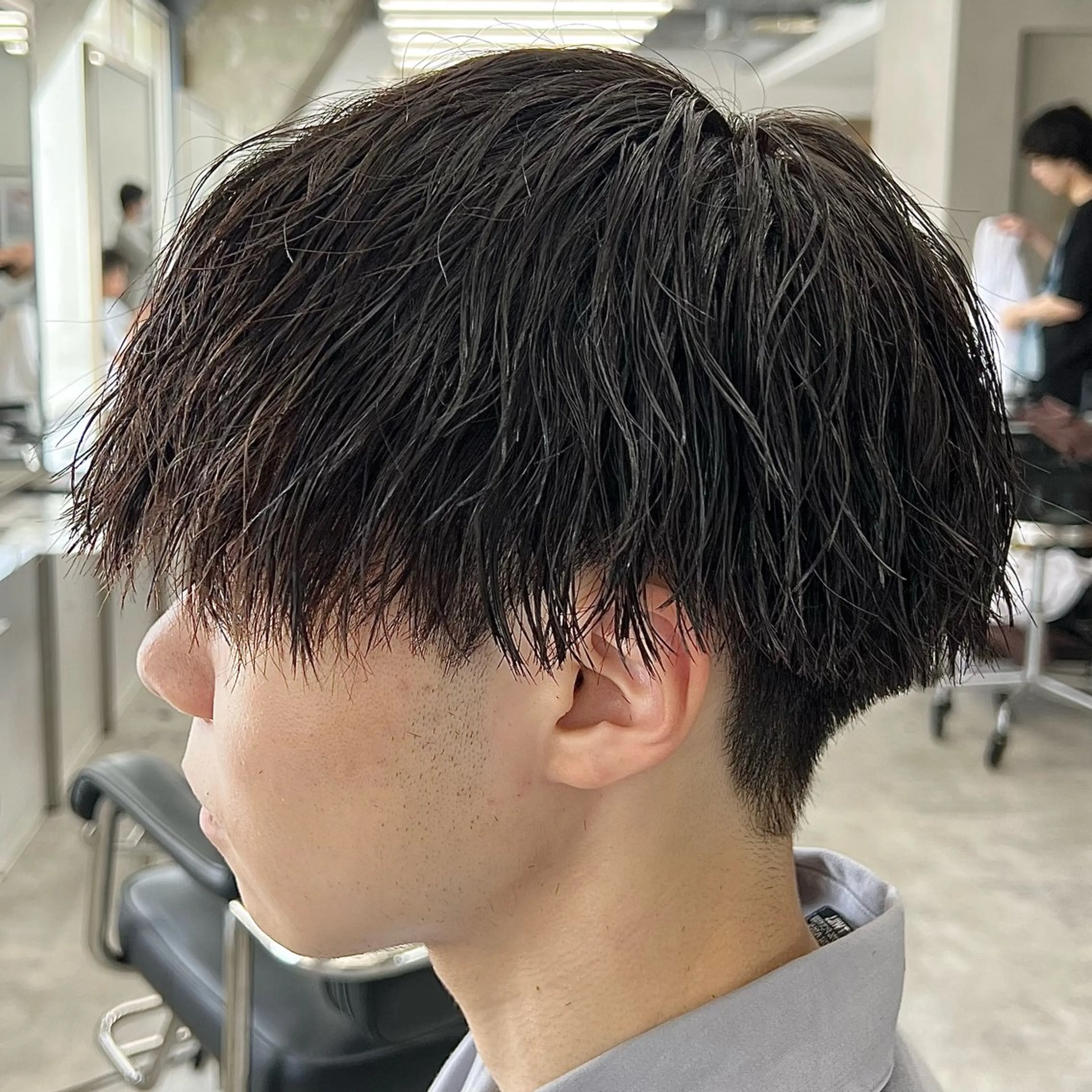 ショート パーマ メンズ カット パーマ メンズパーマ/波巻き 新潟/万代/夏芽🎀のヘアスタイル