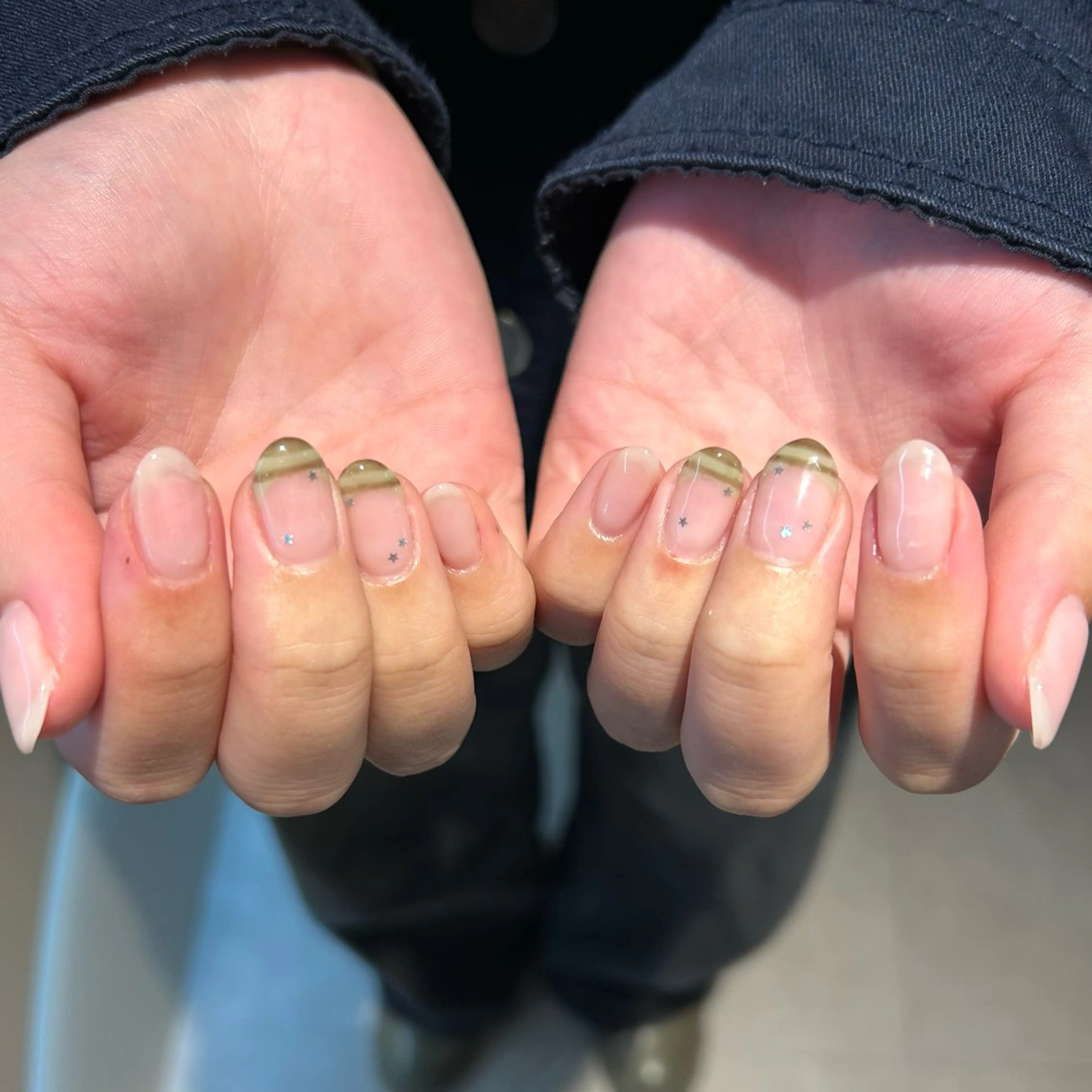ネイル ボーダー フレンチネイル minori 🌿のネイルデザイン