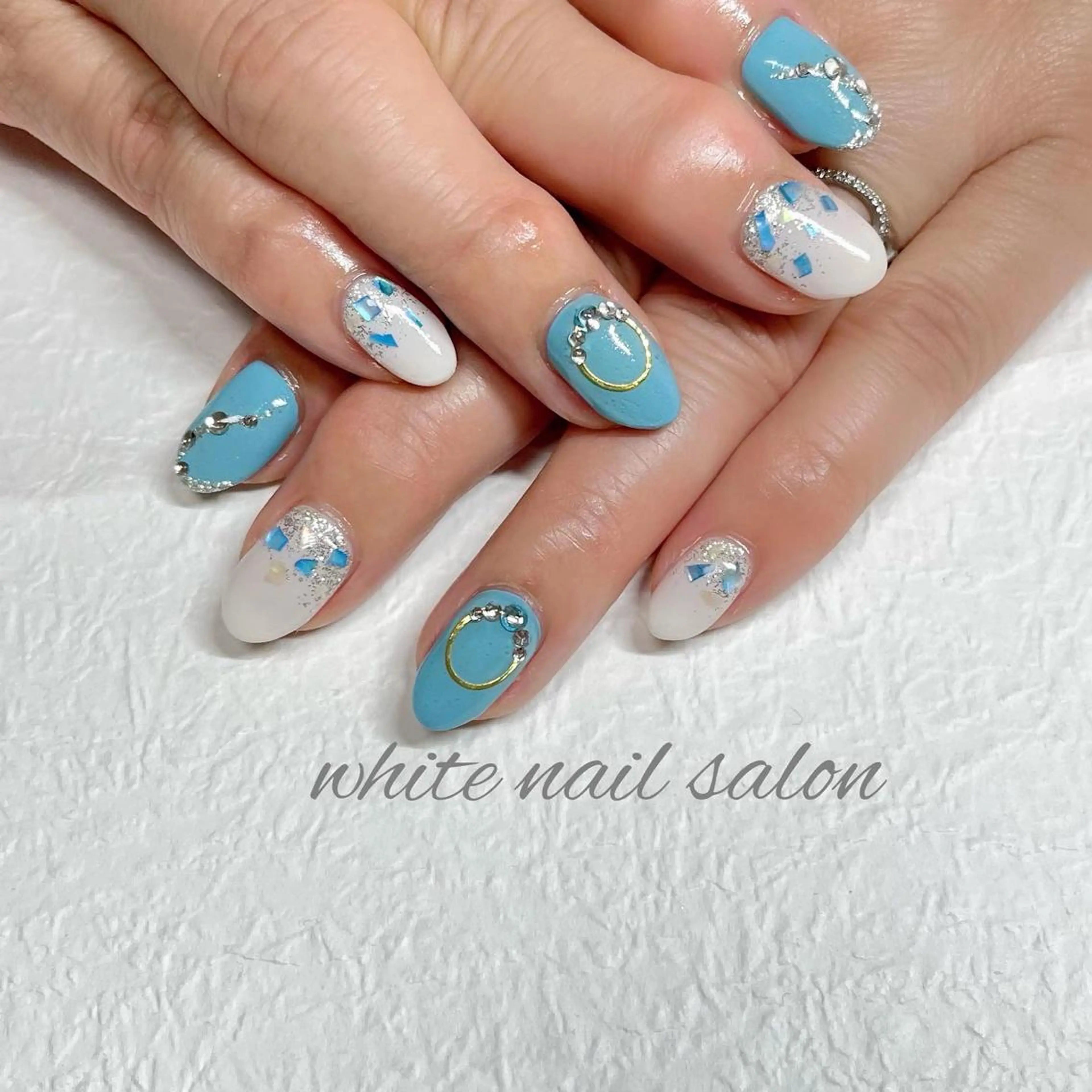 ネイル ジェルネイル ハードジェル ラメ(グリッター) 持ち込み ソフトジェル ハンドネイル white nail salonのネイルデザイン