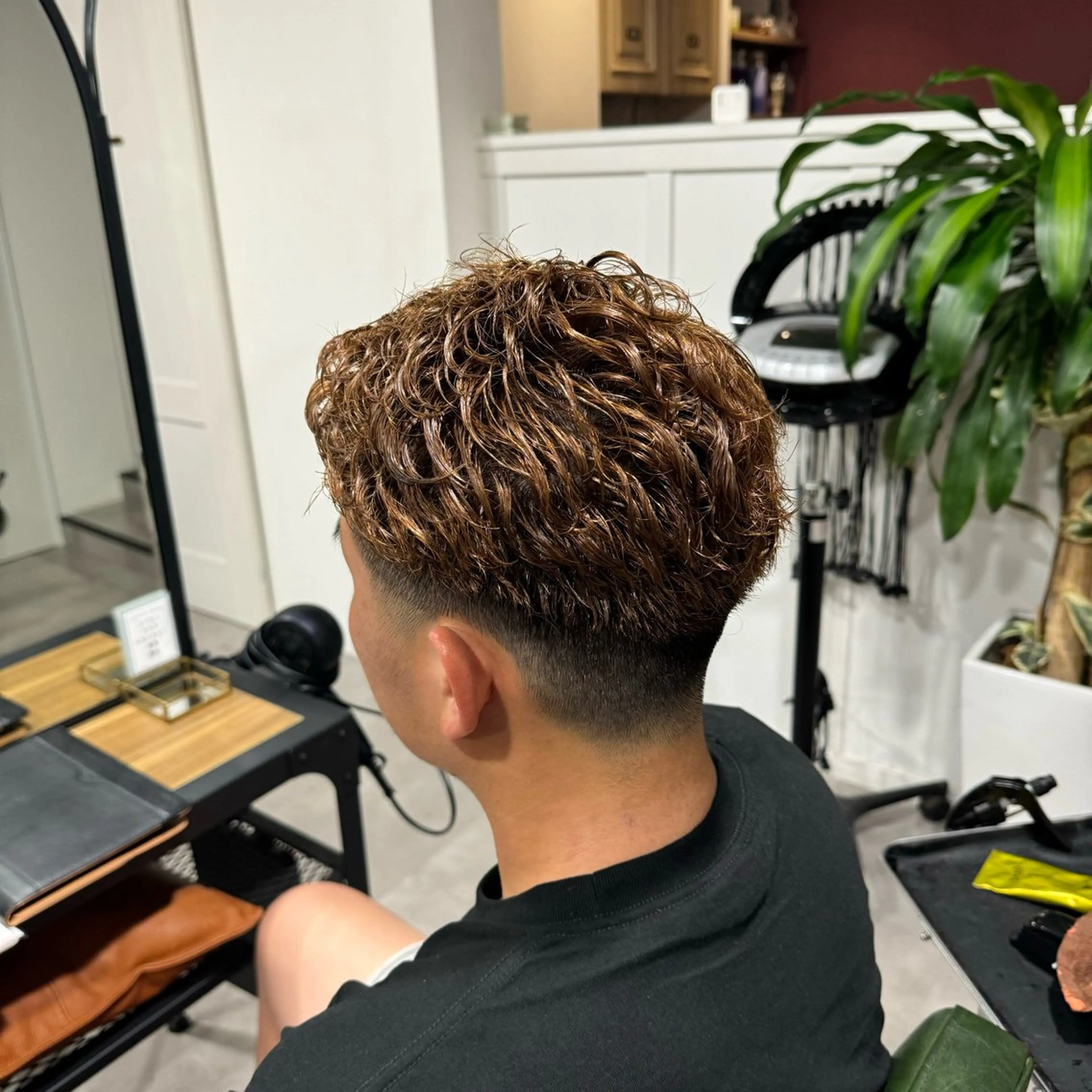 パーマ メンズ カット パーマ 平尾/艶カラー/ アッシュ系/中川誠大のヘアスタイル