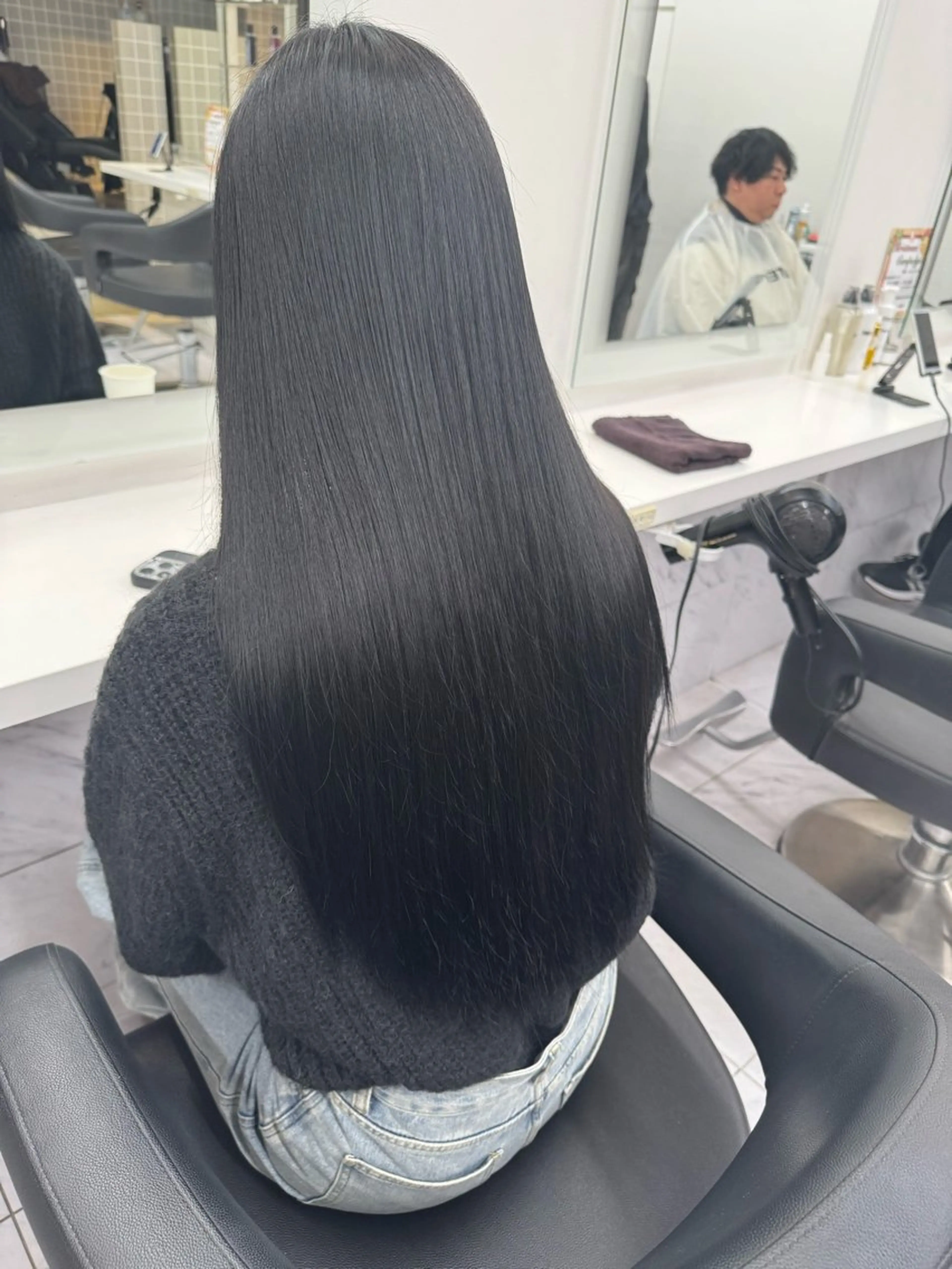 ロング カット 縮毛矯正 艶カラー美髪縮毛矯正 /髪質改善✨️ユウキのヘアスタイル