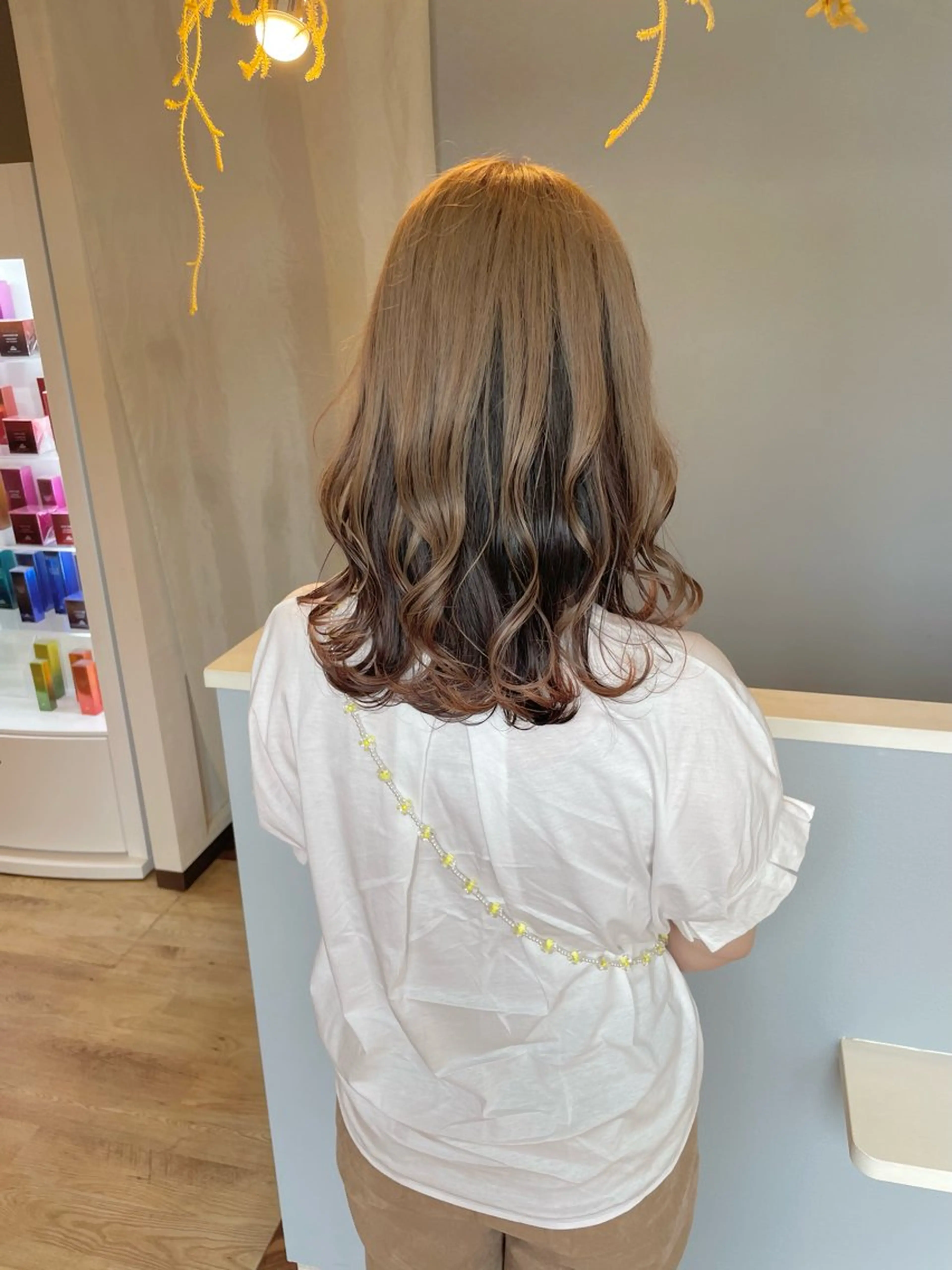 ミディアム カラー 神谷 涼のヘアスタイル