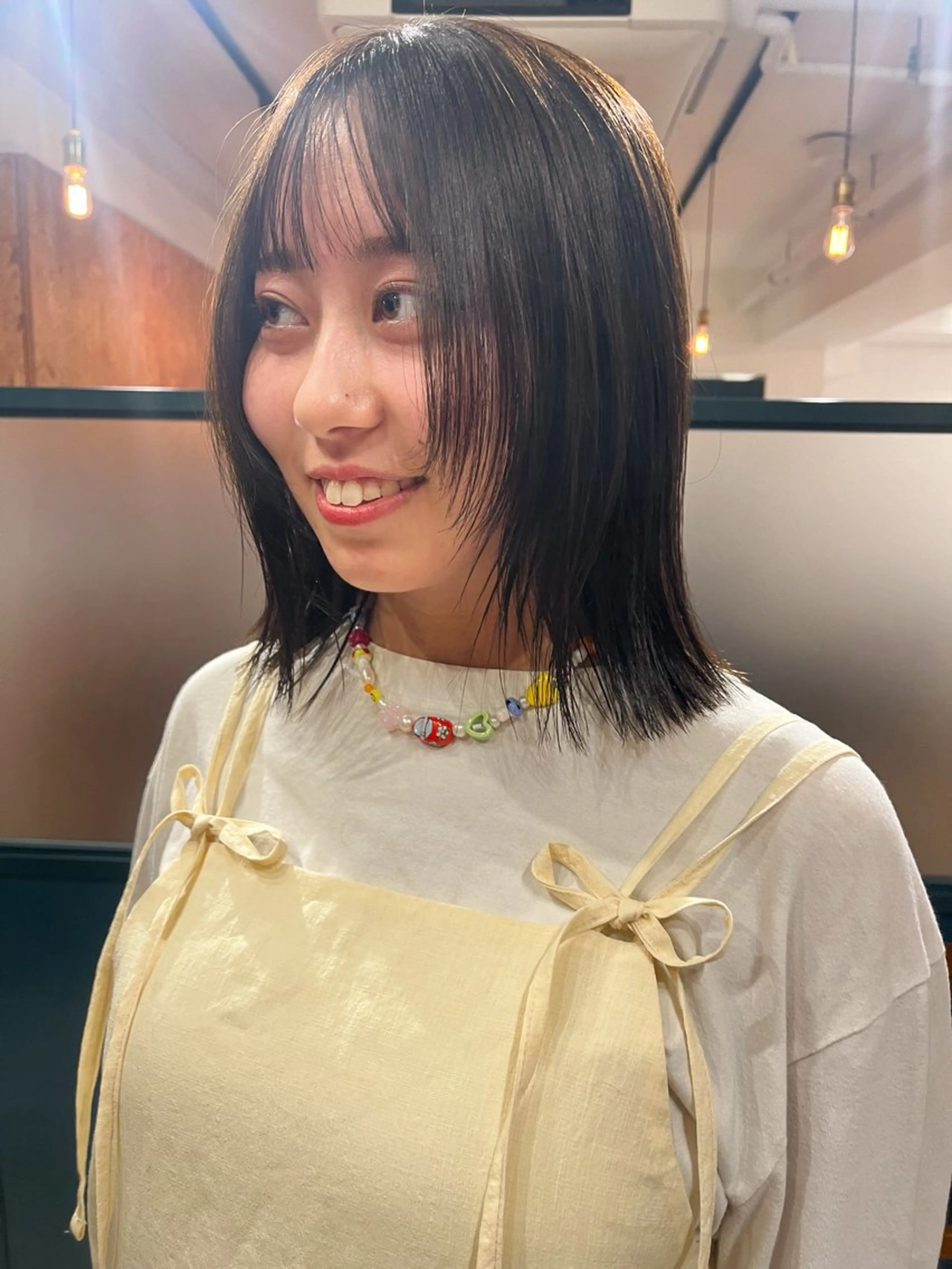 ミディアム カラー オリーブカラー オレンジ 暖色/パーマ 🌼クニトウメイのヘアスタイル