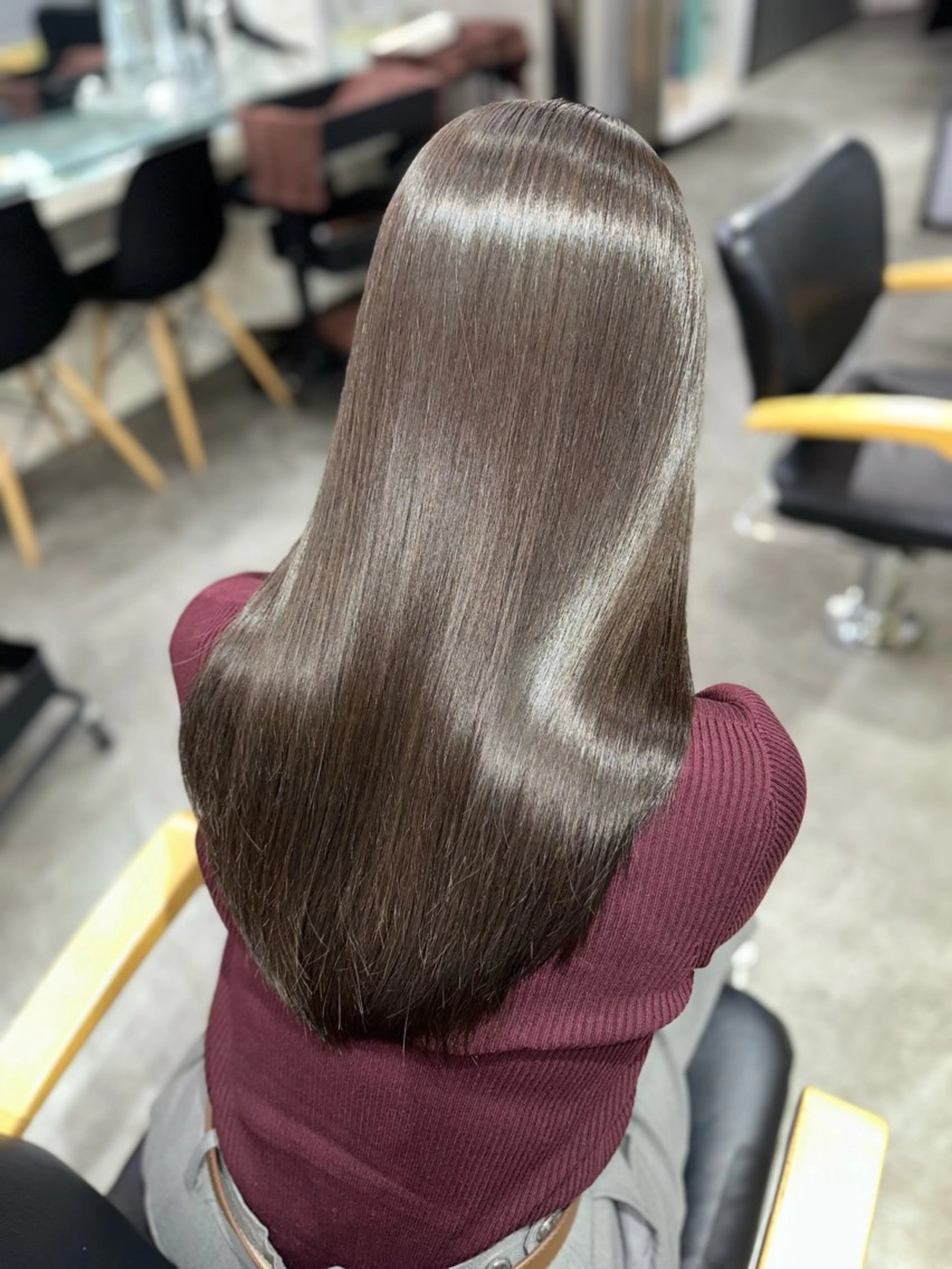 ロング カラー カット ヘアカラー トリートメント 縮毛矯正×ボブ💎 髪質改善/木下のヘアスタイル