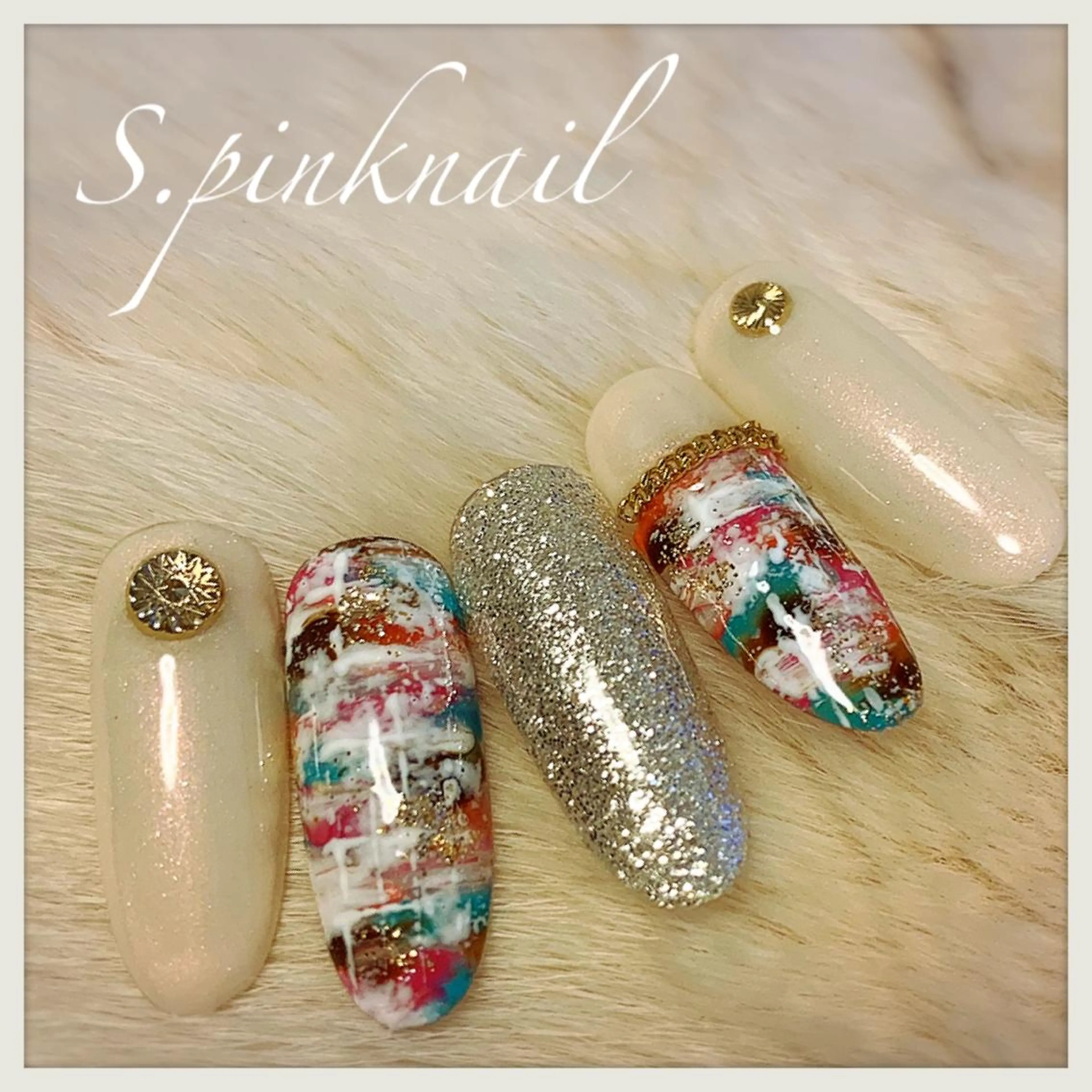 ネイル フットネイル ツイードネイル Sincerely ☺︎のネイルデザイン