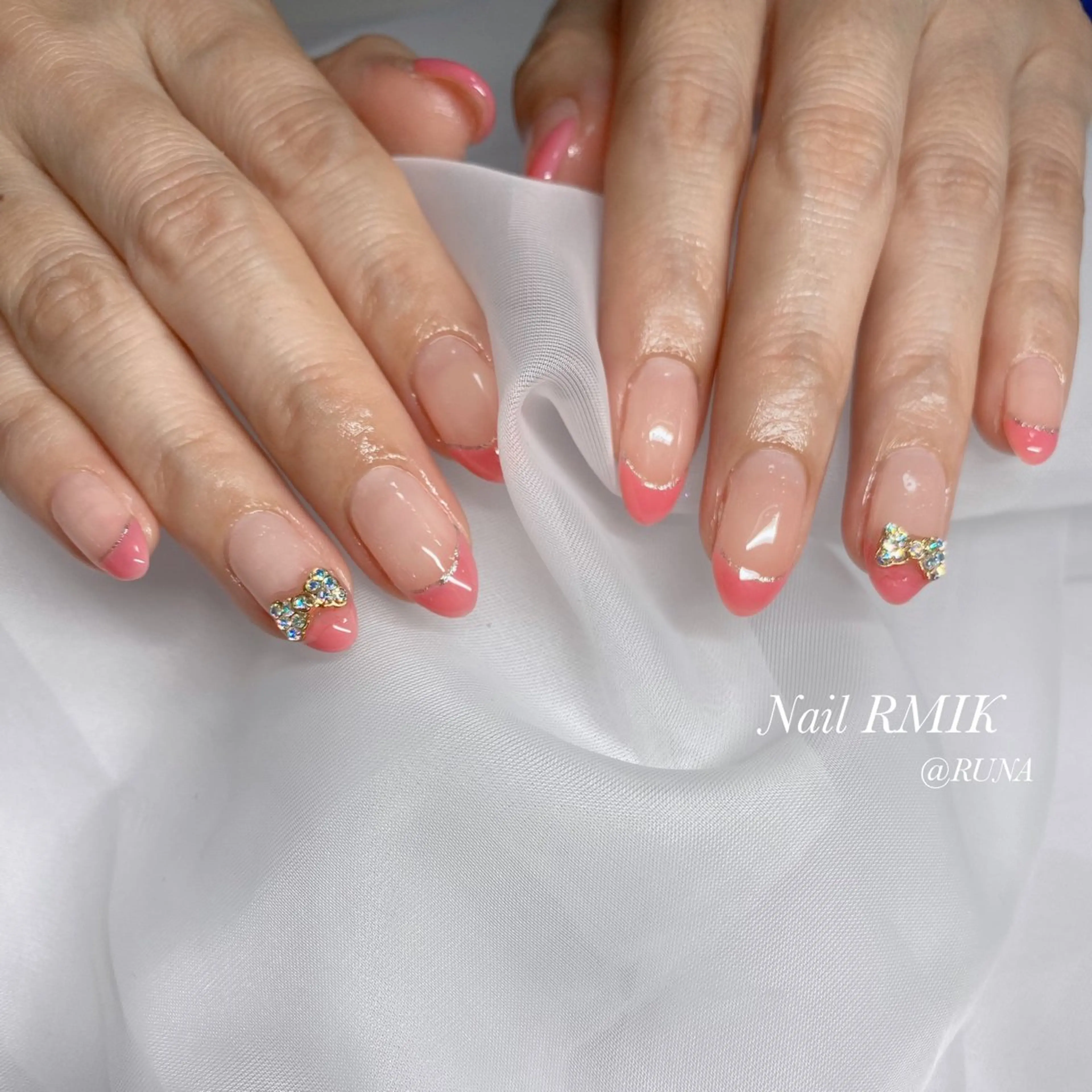 フレンチネイル(ベースにカラーを使用する場合は+500円)の写真