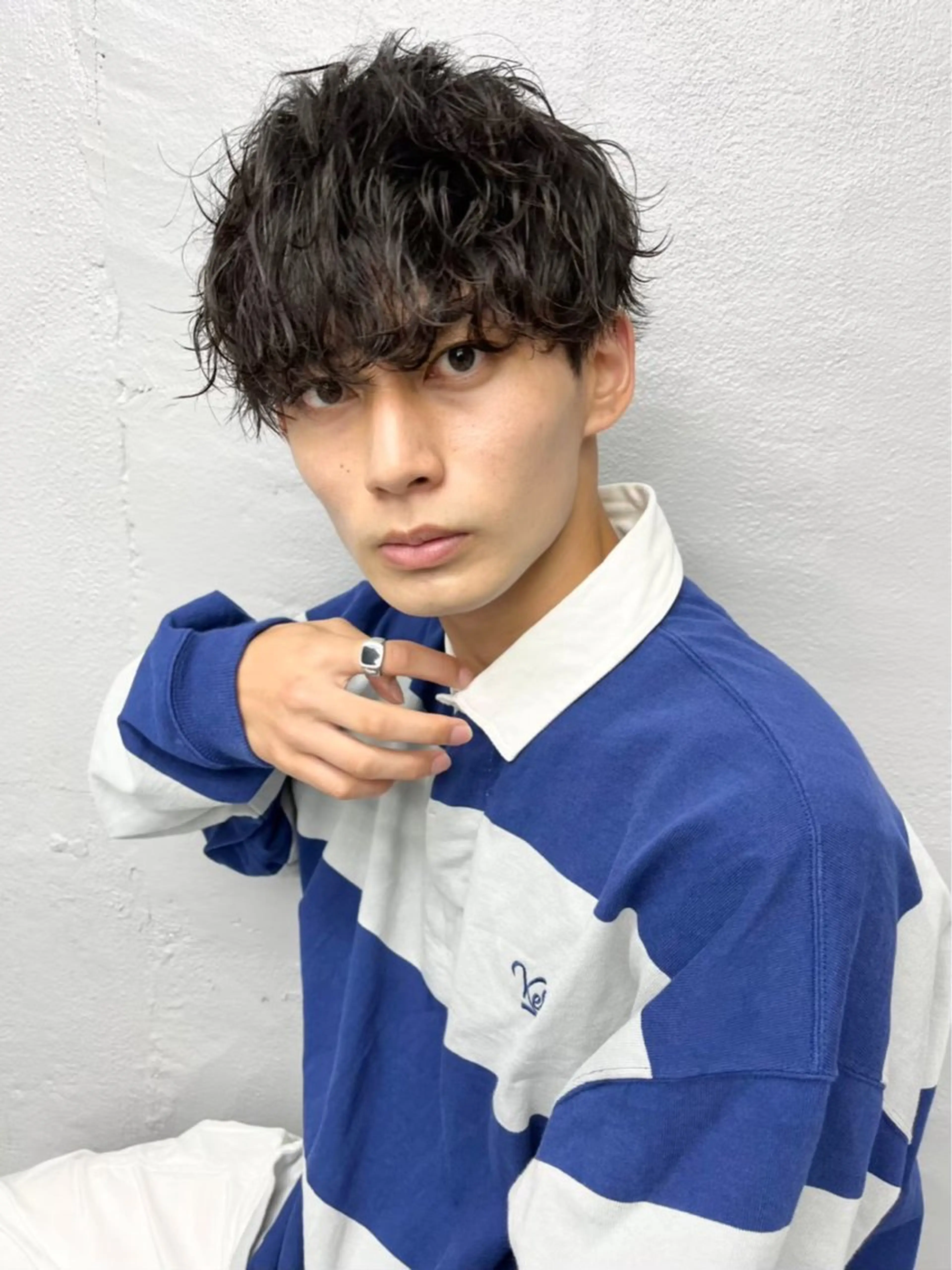 メンズ シャドウパーマ/ 波巻きパーマ/三鷹のヘアスタイル