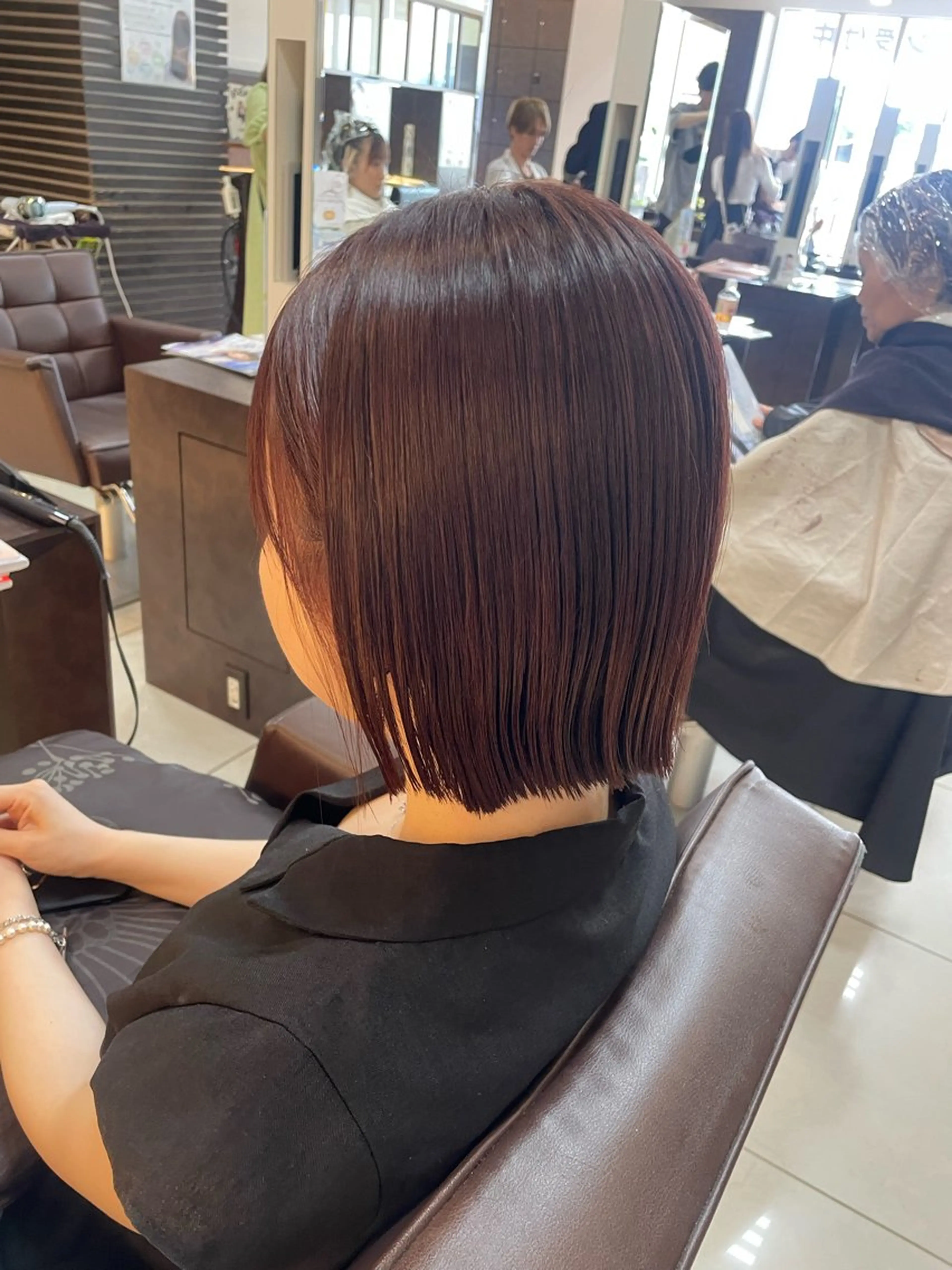 セミロング カラー 🤎韓国ヘア ベージュ まゆか🤎のヘアスタイル