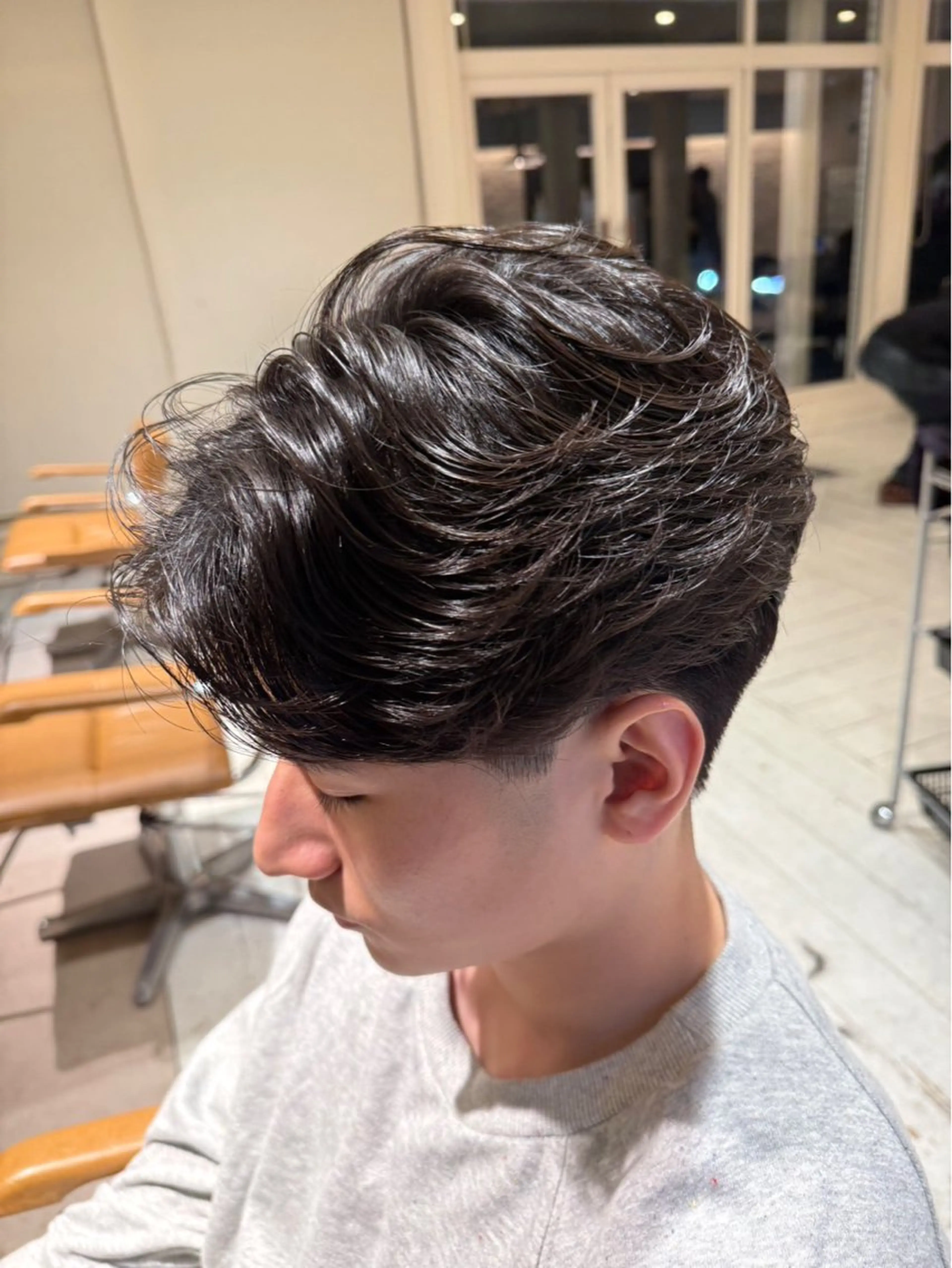 パーマ メンズ フェザーパーマ メンズパーマ カット パーマ メンズ特化 山崎  蓮のヘアスタイル