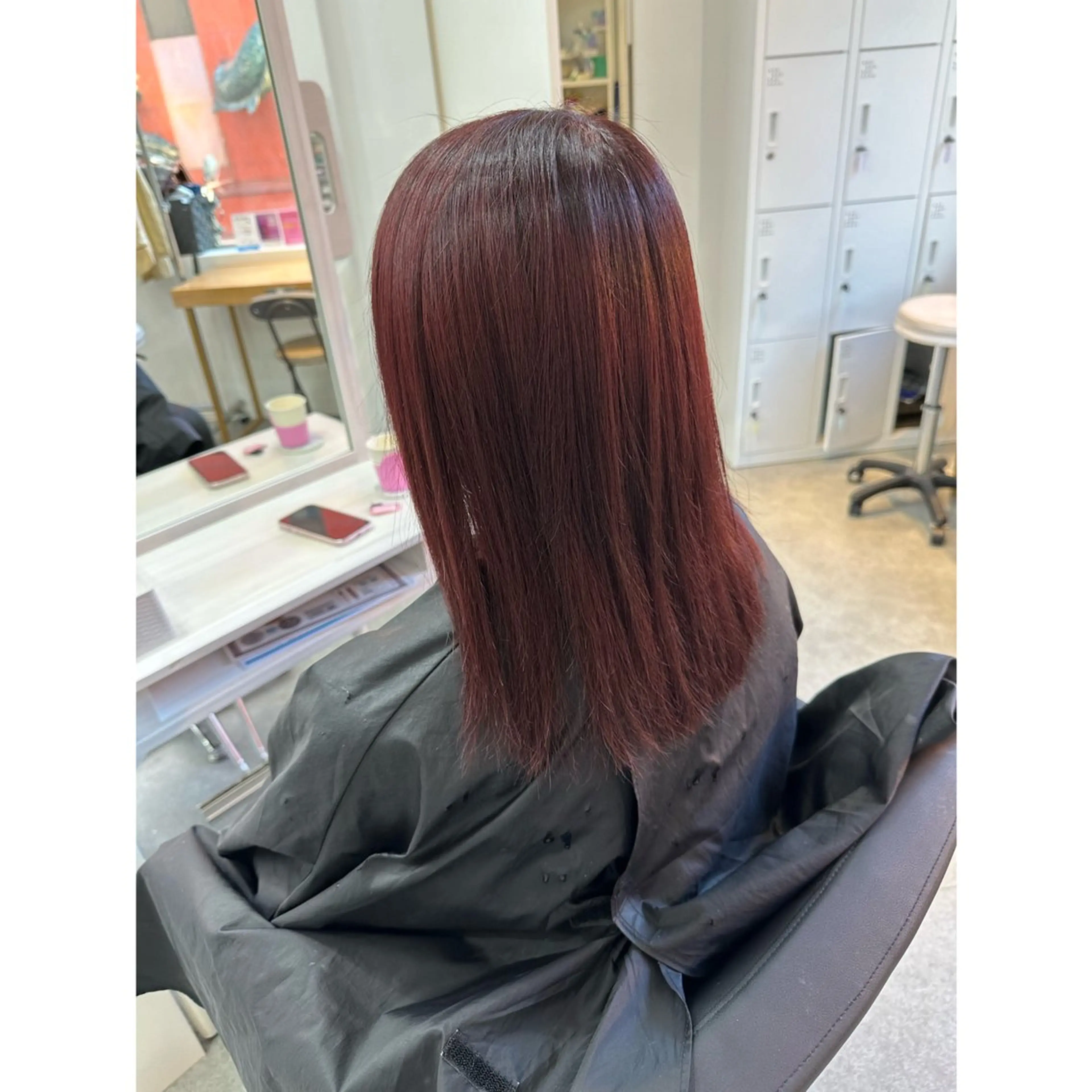 セミロング ヘアカラー トリートメント 韓国ヘア×ハイトーン AYA💫のヘアスタイル